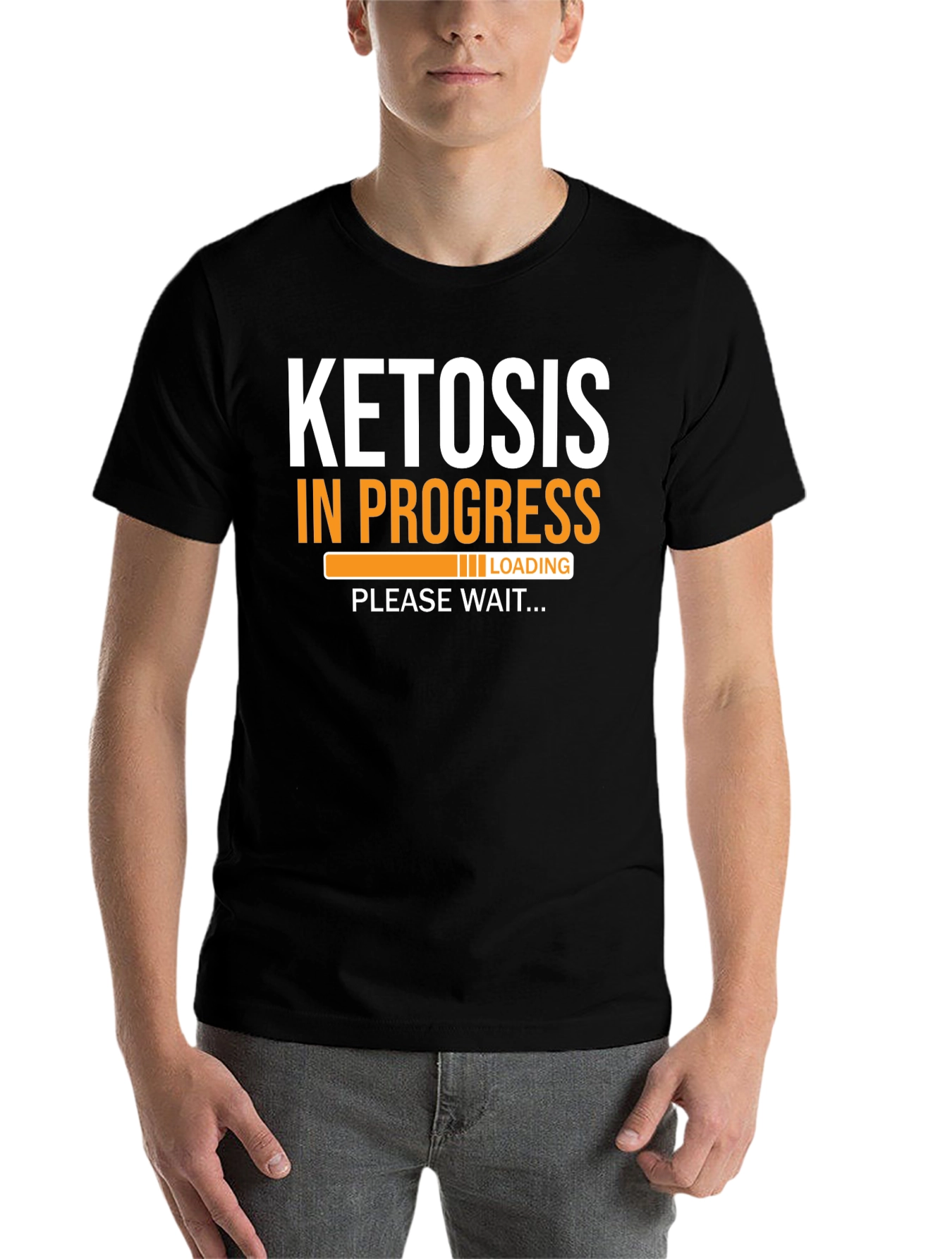 Black Ketosis In Progress Funny Keto Diet T-Shirt view 7