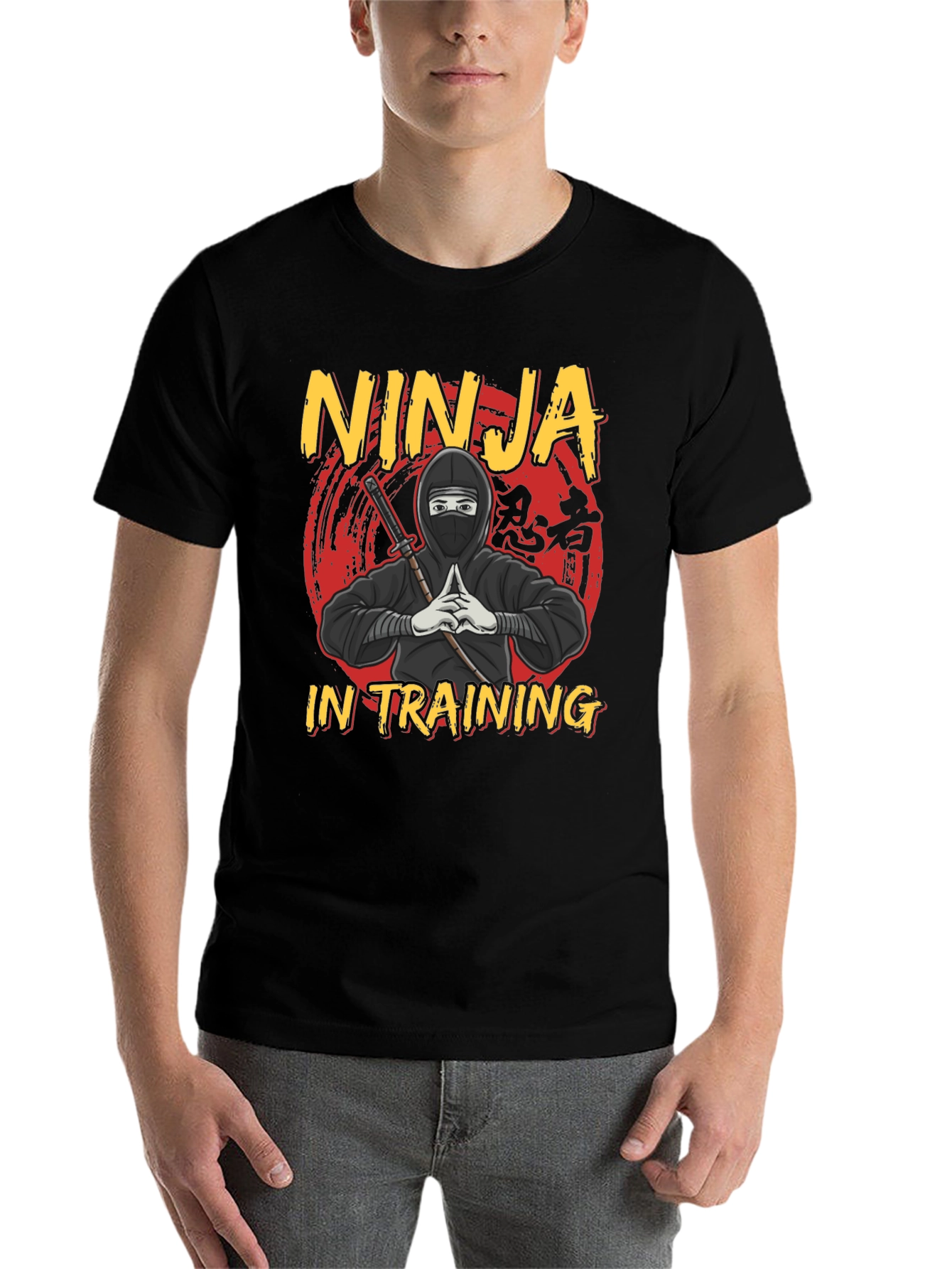 Black Ninja In Training Graphic T-Shirt view 7