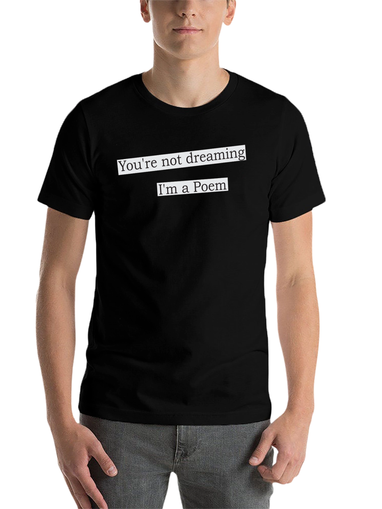 Black Poem Graphic T-Shirt view 7