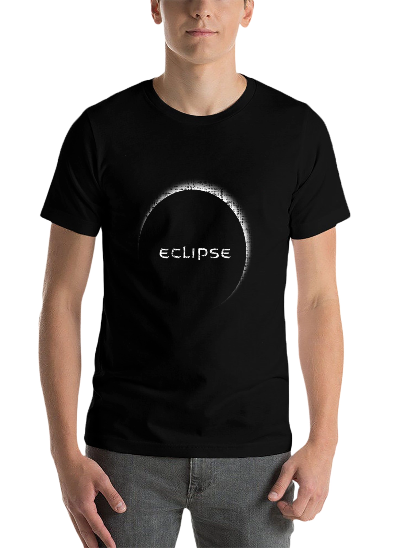 Black Eclipse Graphic Black T-Shirt - Men's view 7