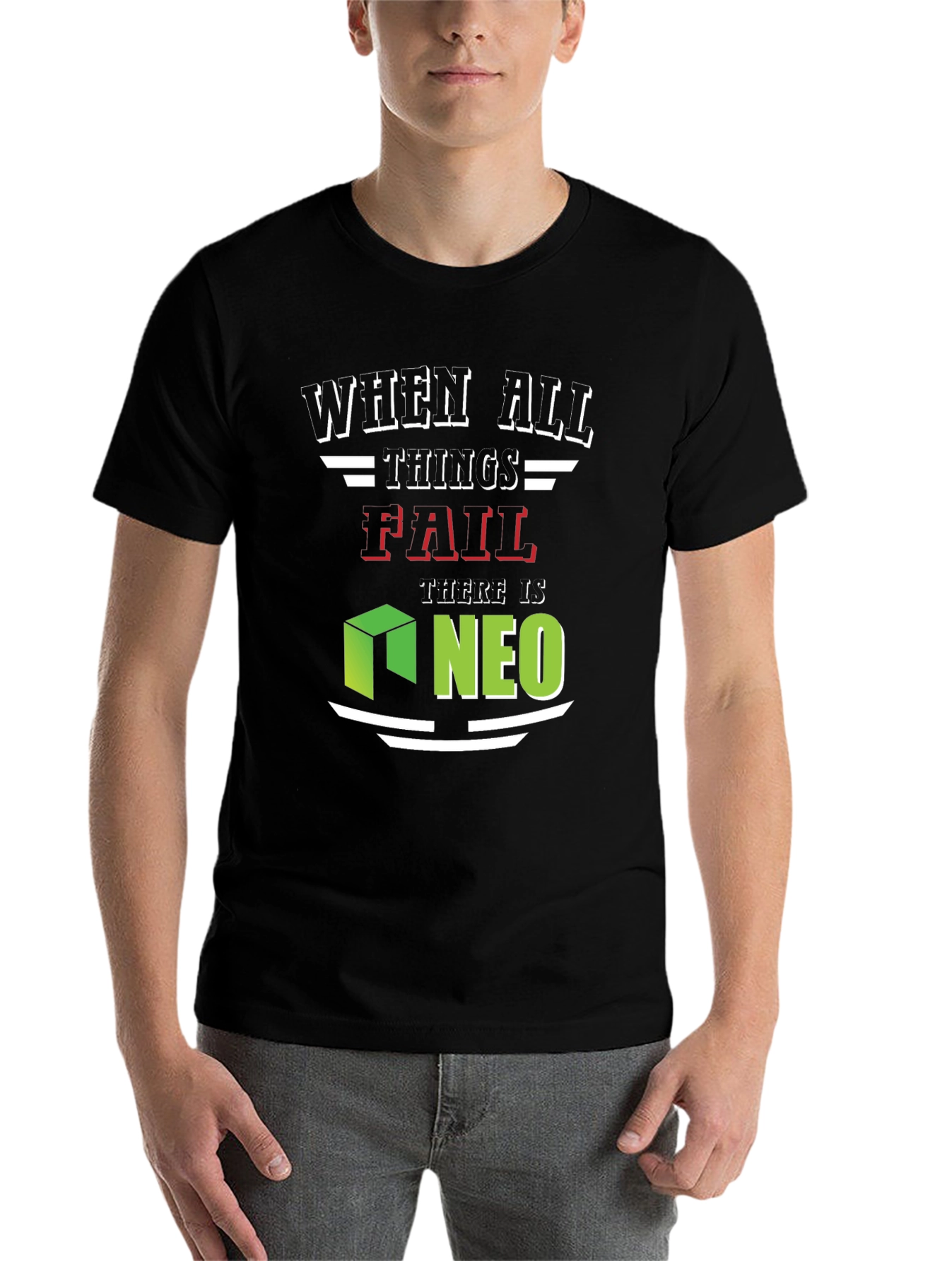 Black When All Things Fail NEO T-Shirt view 7