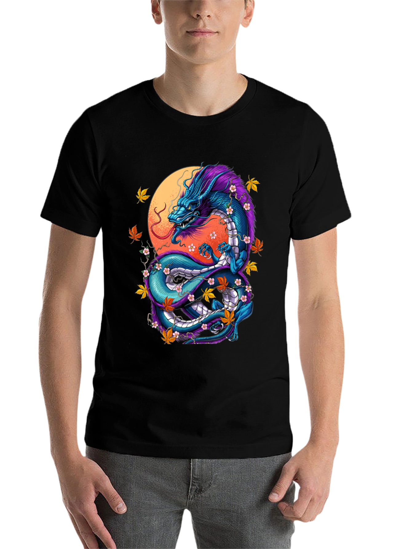 Black Dragon Graphic Tee - Mystical Design view 7