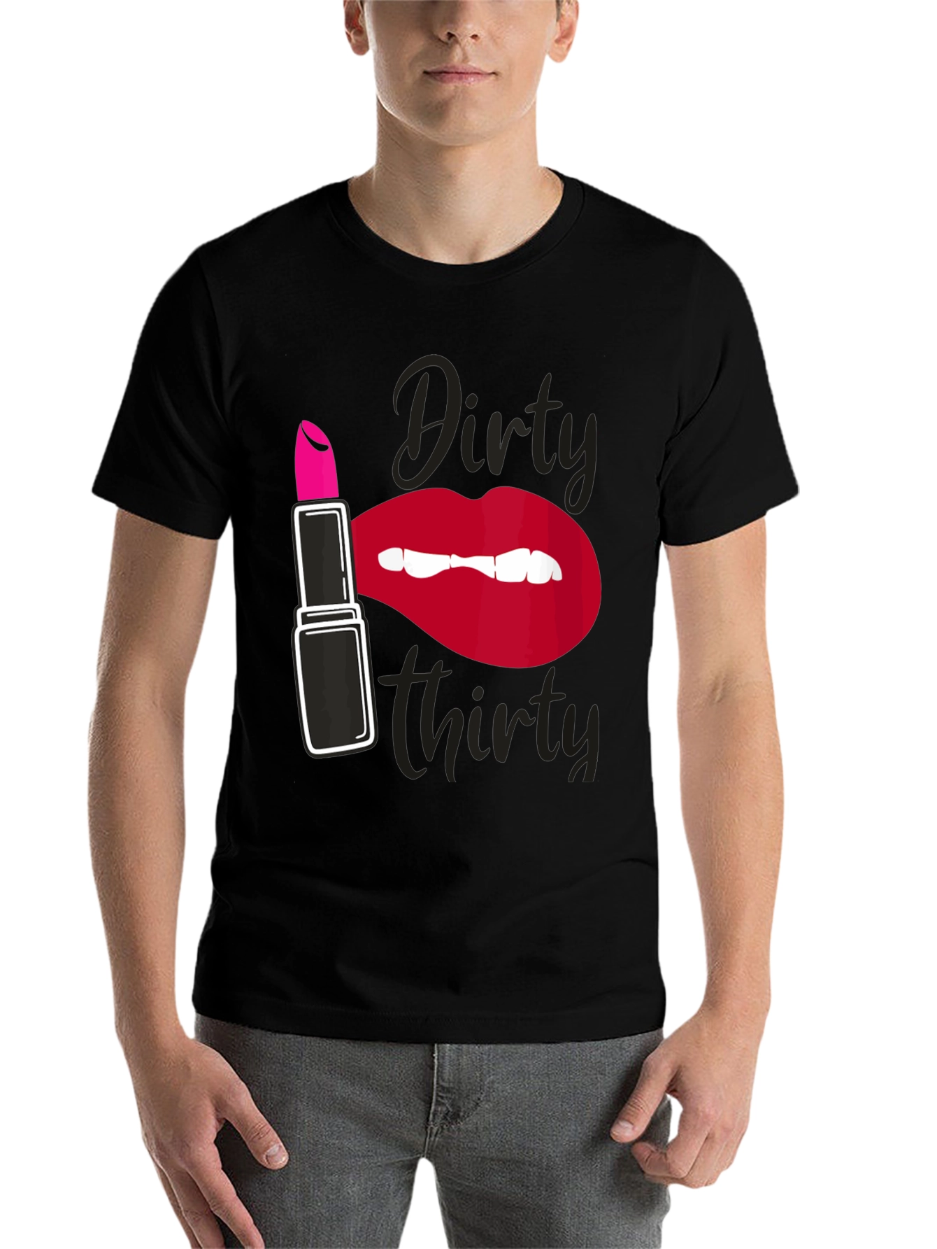 Dirty Thirty Lipstick Graphic T-Shirt - 7