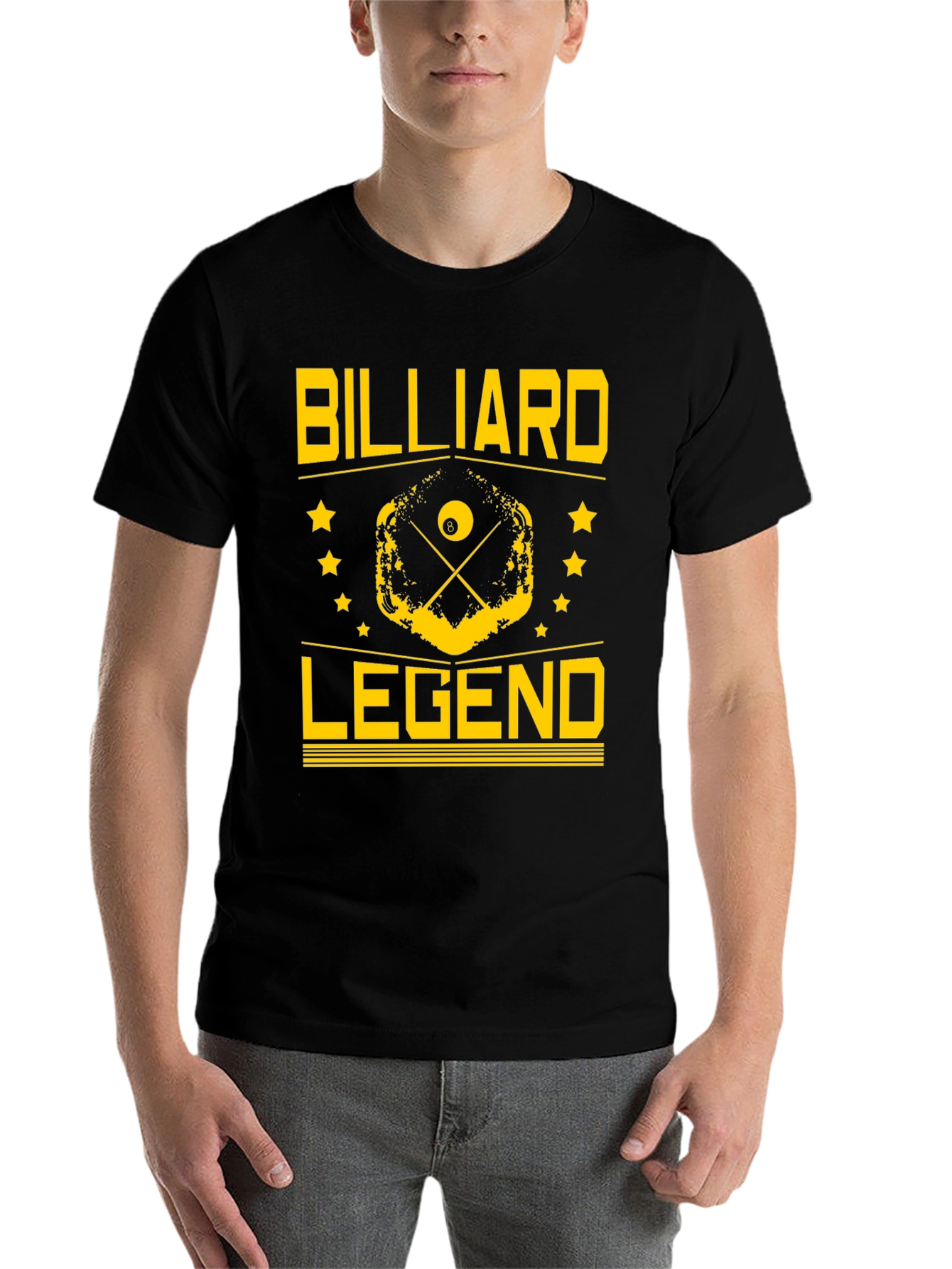 Billiard Legend Black Graphic Tee - 7