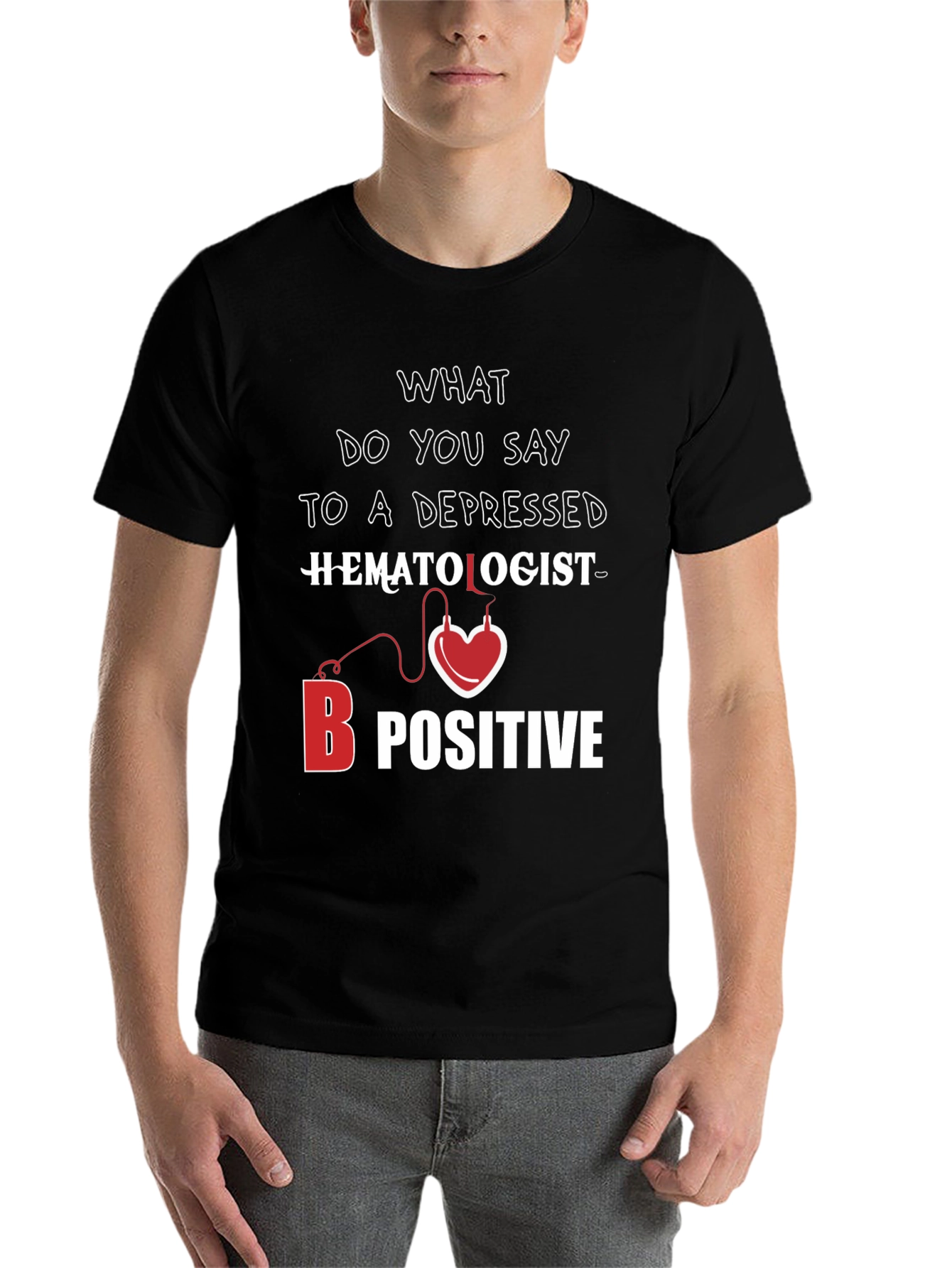 Black Hematologist B Positive T-Shirt view 7