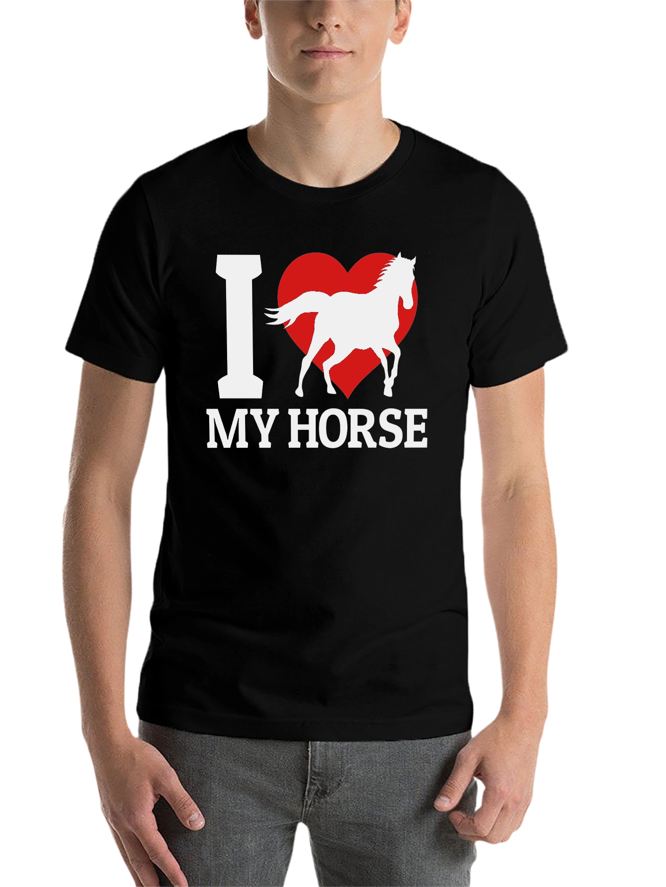 Black I Heart My Horse T-Shirt - Stylish Equestrian Tee view 7