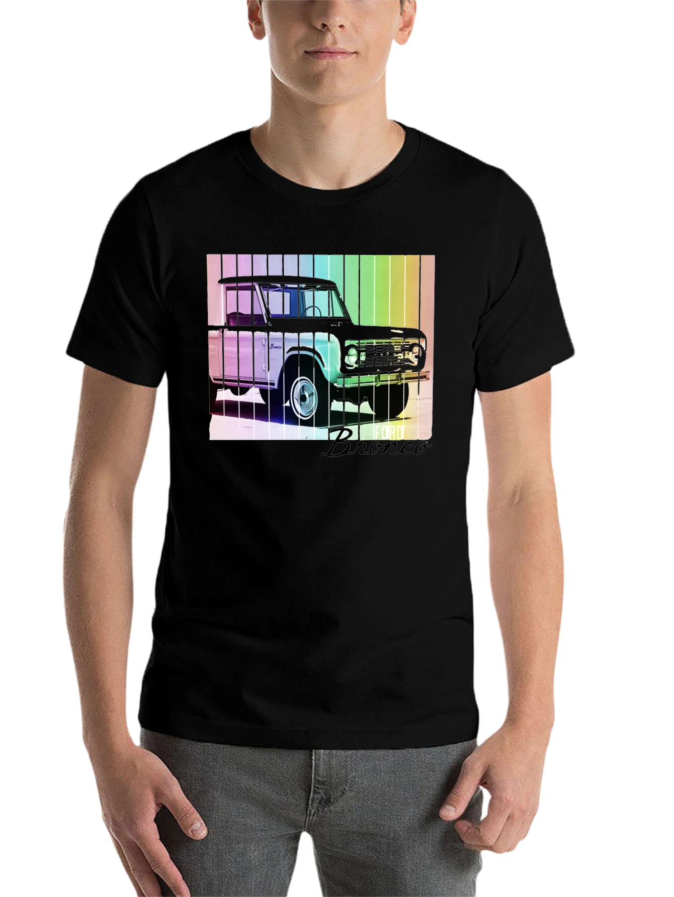 Black Retro Ford Bronco Graphic Tee view 7
