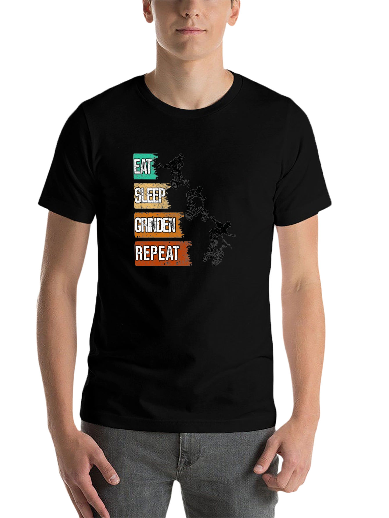 Eat Sleep Grinden Repeat BMX T-Shirt - 7