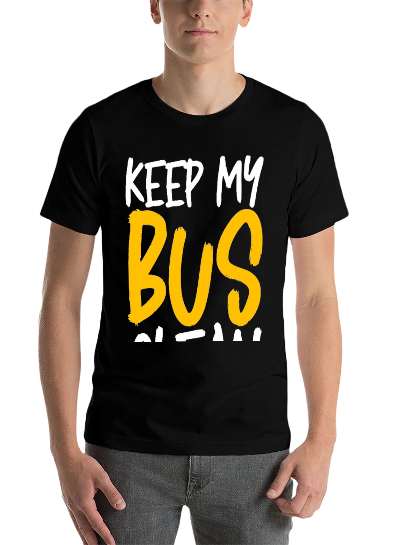 Black Keep My Bus Clean Graphic Tee view 7