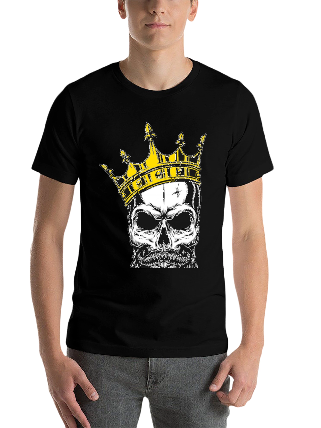 Black Skull King Graphic Tee - Black T-Shirt view 7