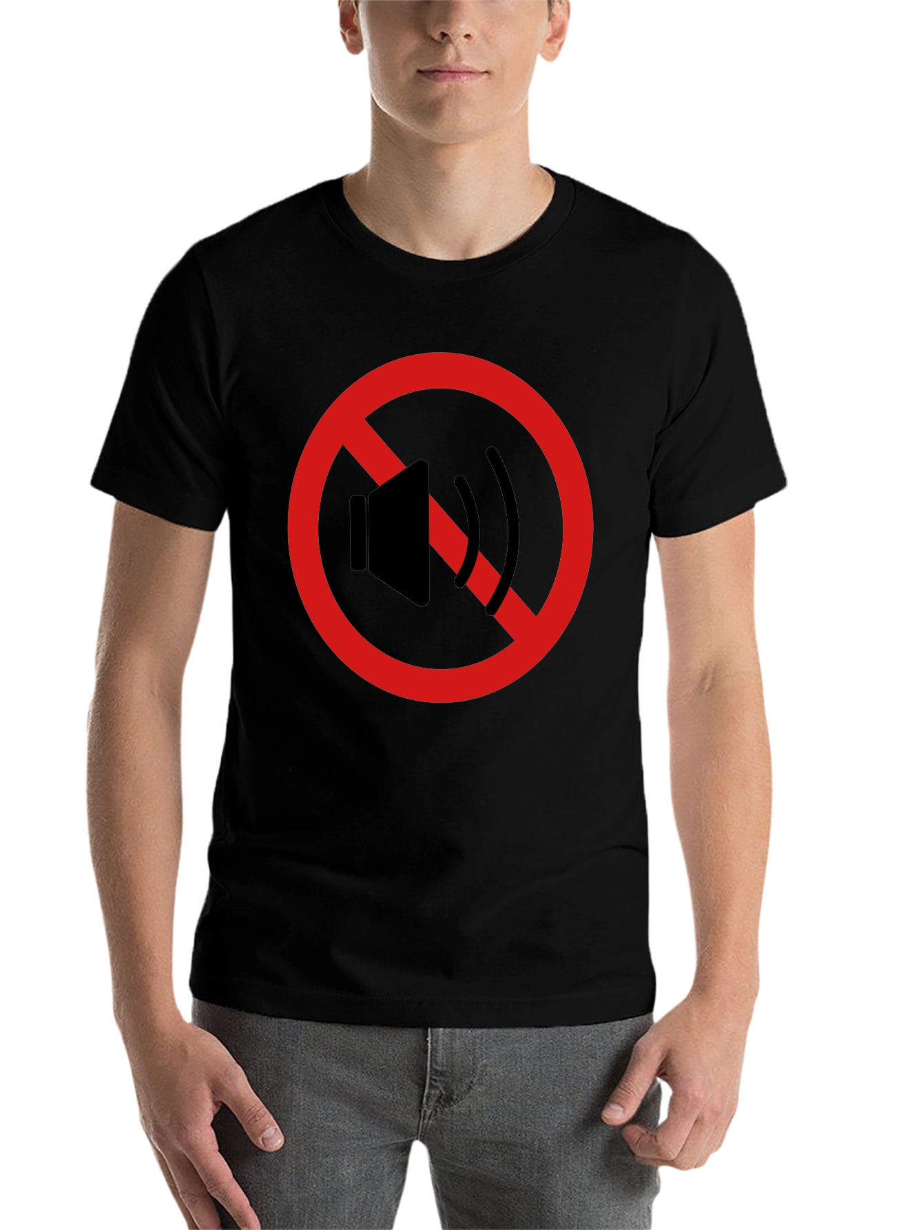 Black Silence Please T-Shirt - Anti-Noise Graphic Tee view 7