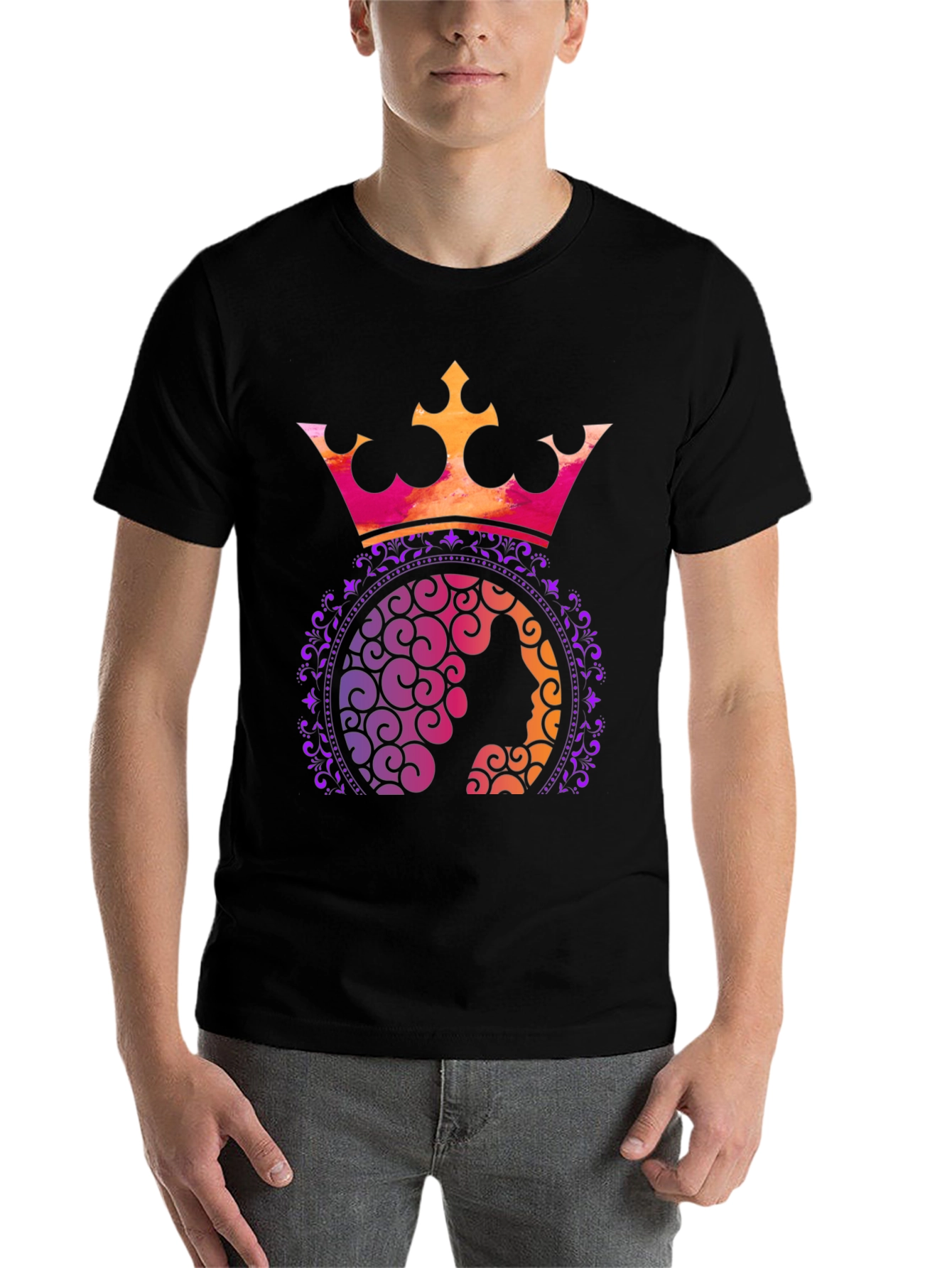 Black Queen Crown Graphic T-Shirt - Stylish Tee view 7