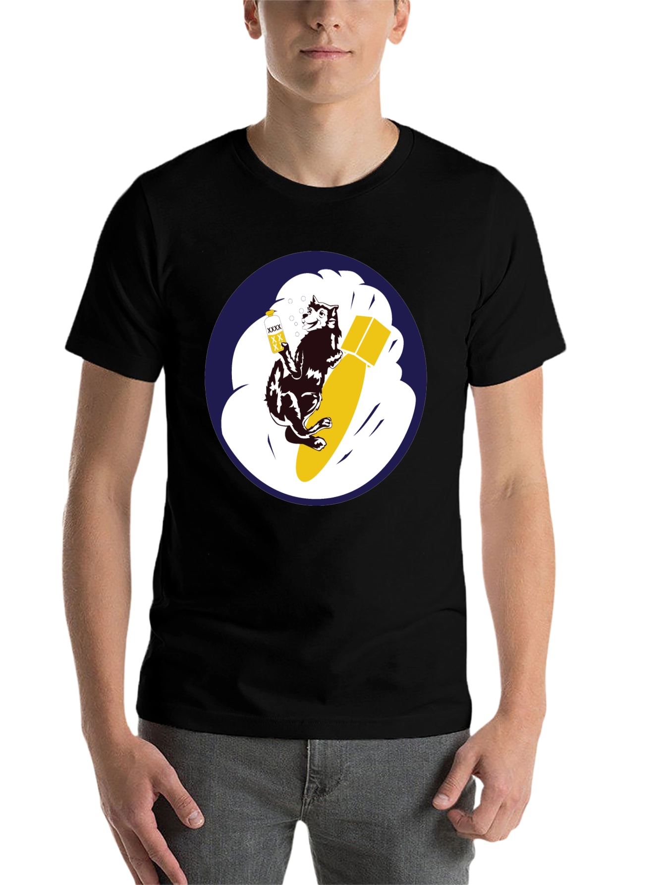 Black Cool Dog Bomb T-Shirt view 7