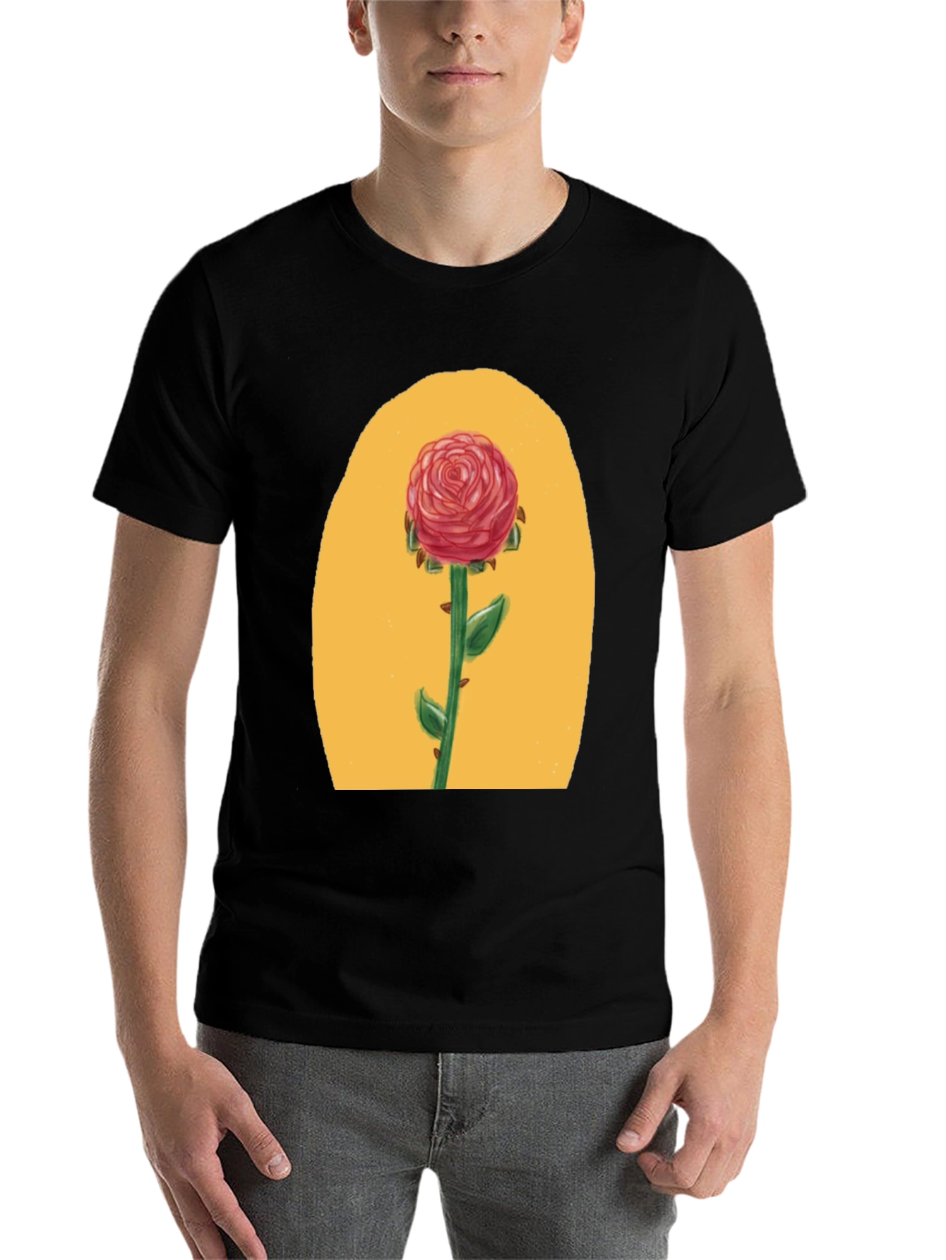 Black Rose Graphic Tee - Beauty & Beast Inspired view 7