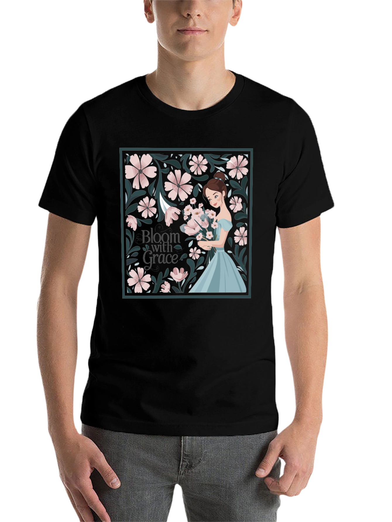 Black Bloom with Grace T-Shirt view 7