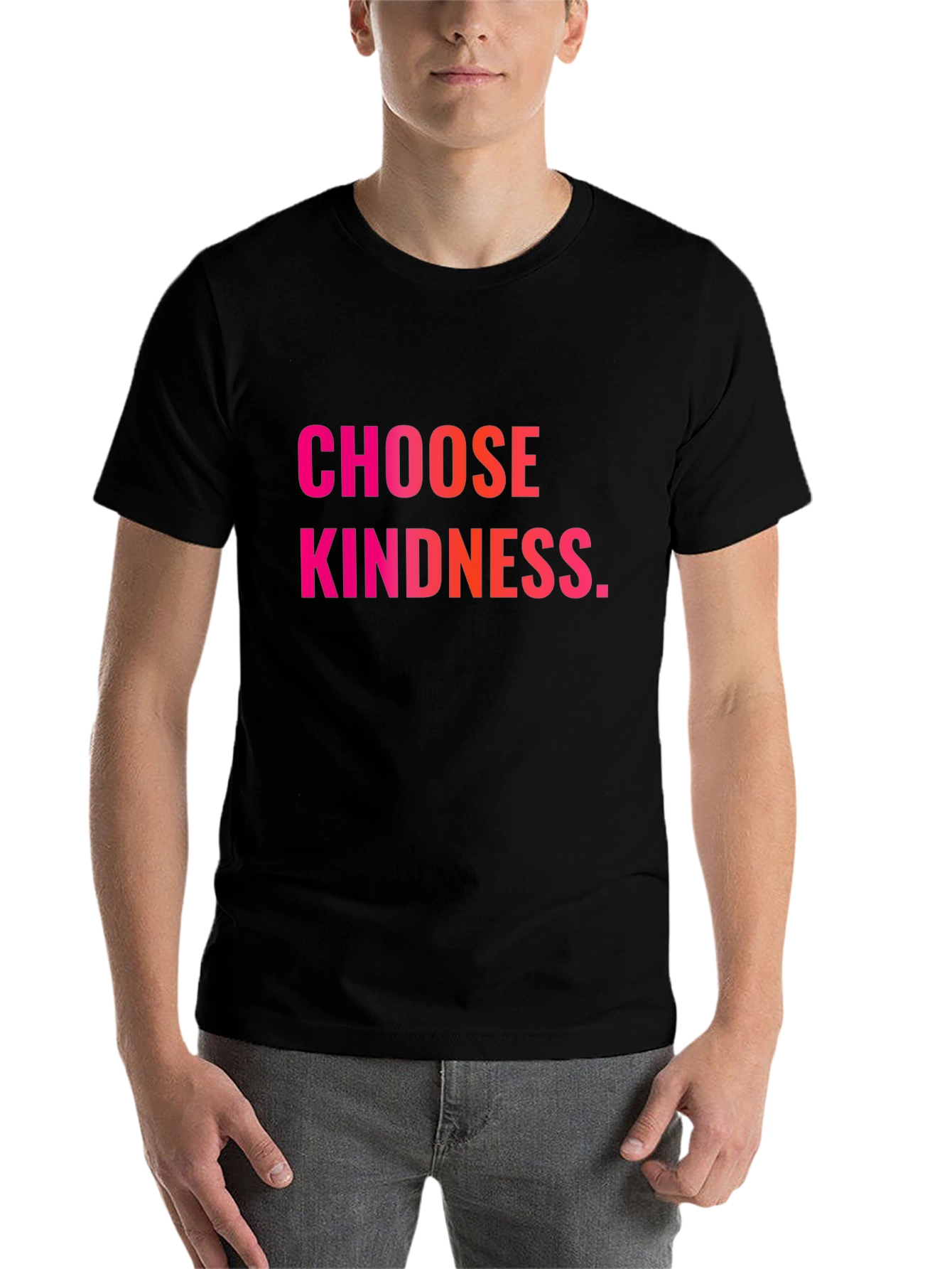 Black Choose Kindness Black Graphic T-Shirt view 7