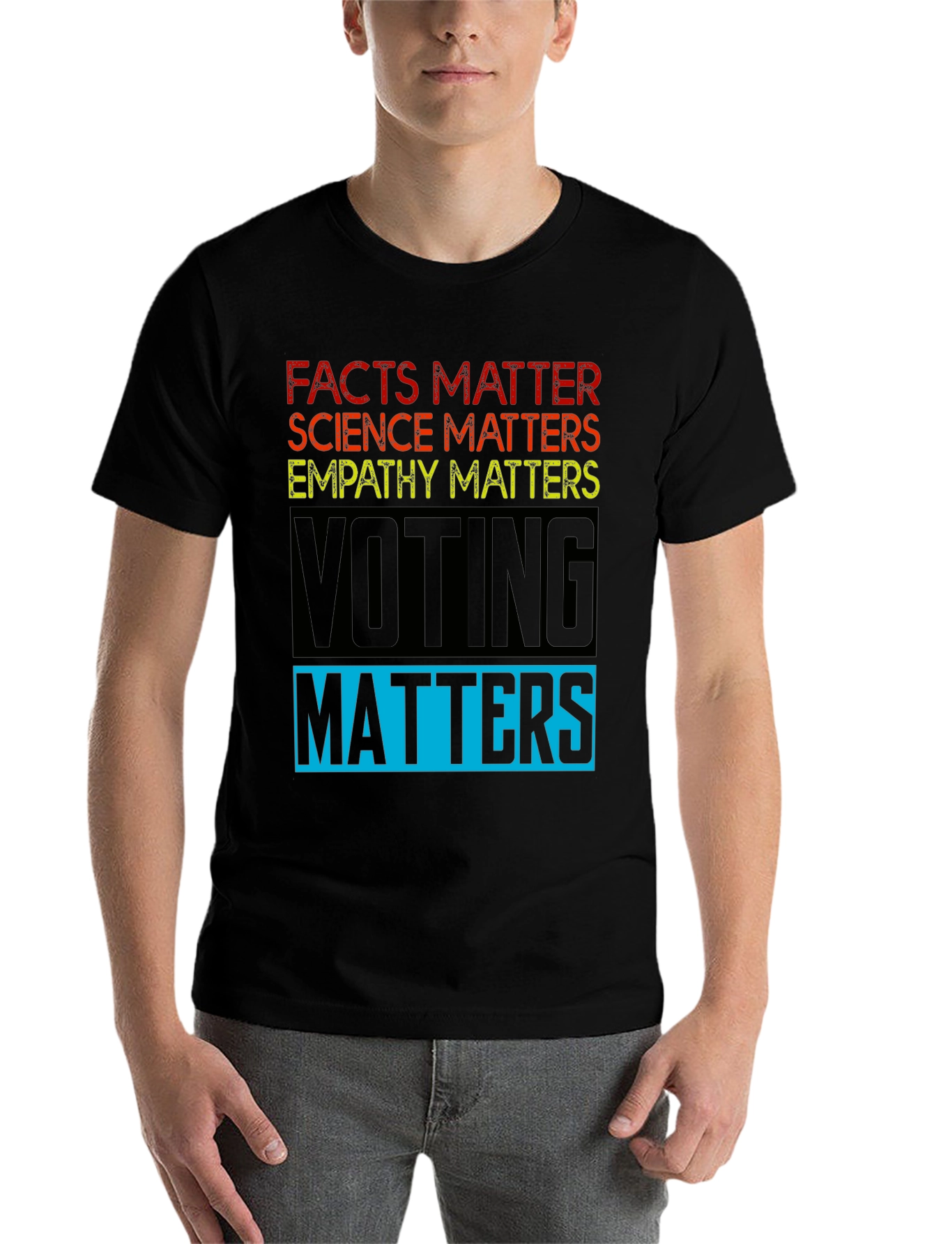 Black Facts Matter Graphic T-Shirt view 7