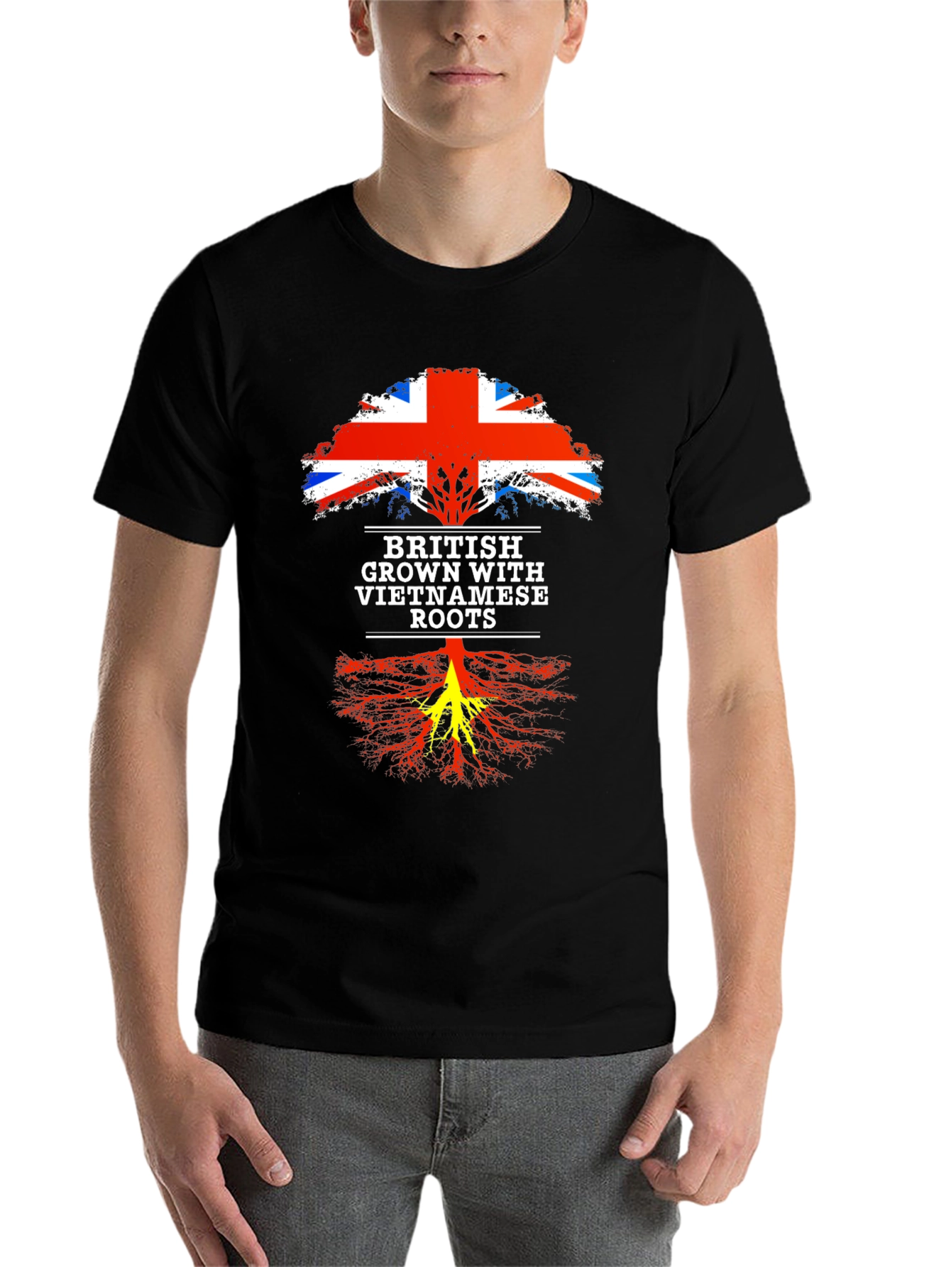Black British Grown with Vietnamese Roots T-Shirt view 7