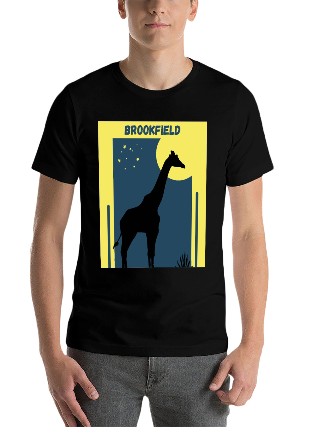 Black Brookfield Giraffe T-Shirt: Graphic Tee view 7
