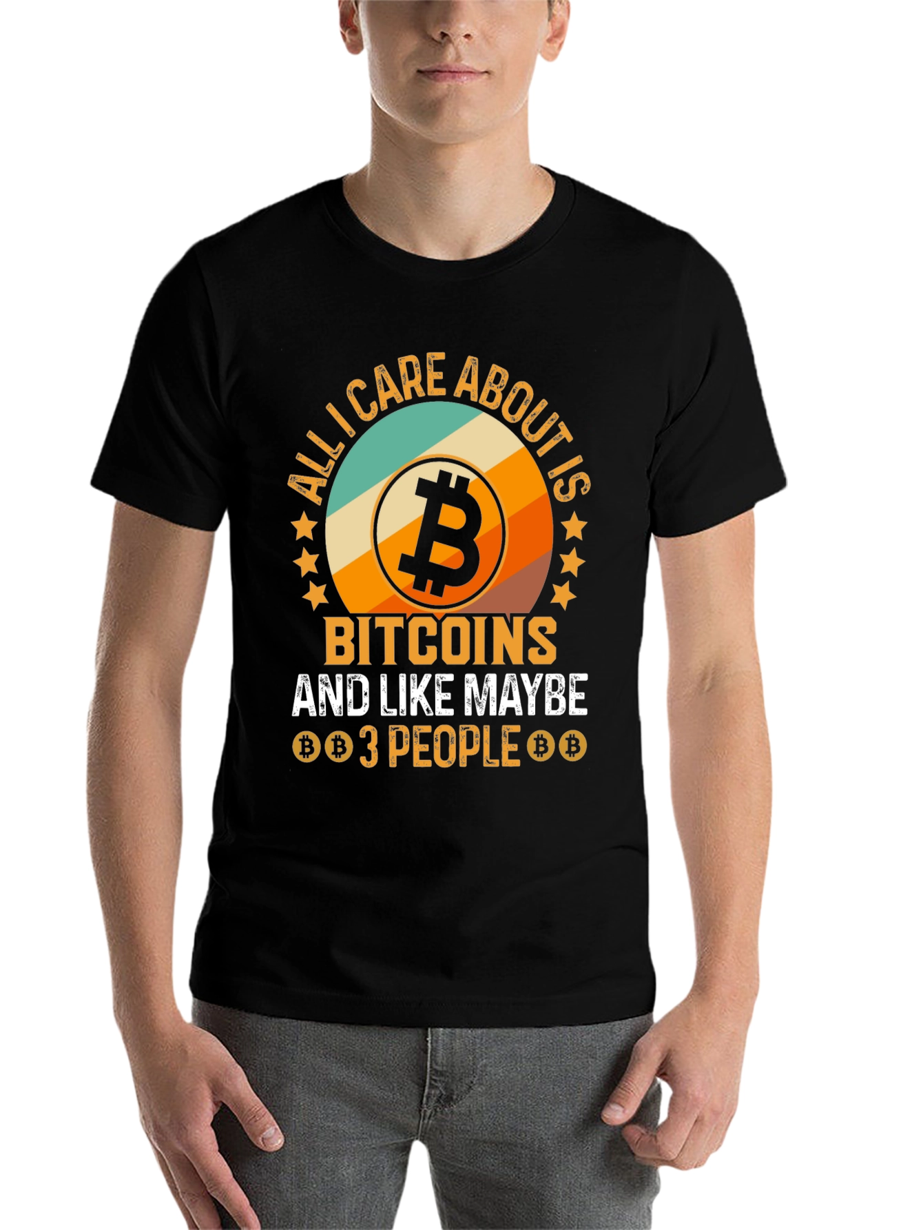 Black Bitcoin T-Shirt - Crypto Lover Tee view 7