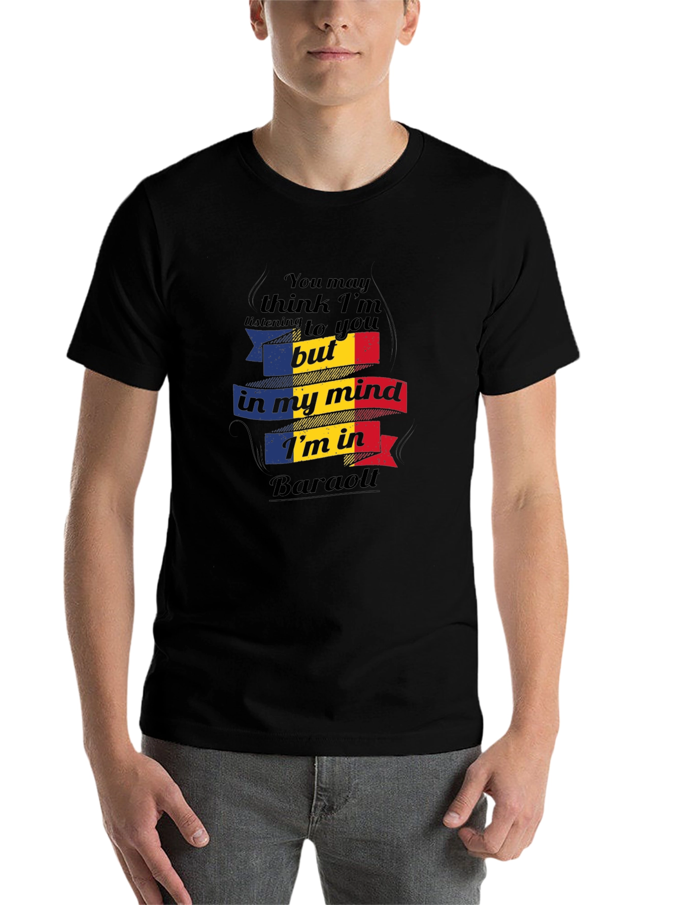 Black Baraolt Mind T-Shirt - Romania Flag Tee view 7