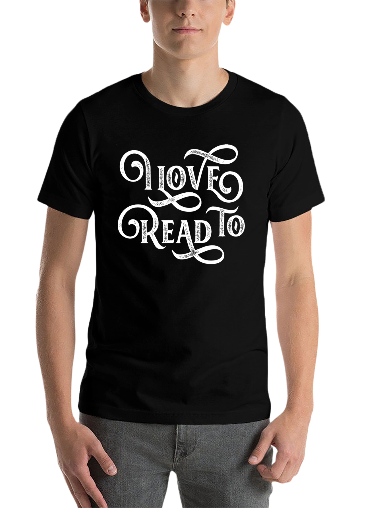 Black Love To Read Tee - Black Cotton Blend view 7