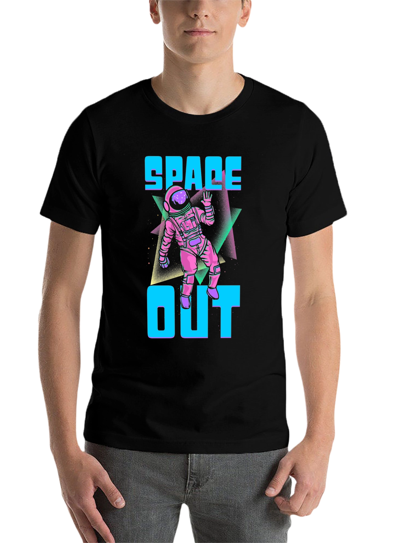 Black Space Out Graphic T-Shirt view 7
