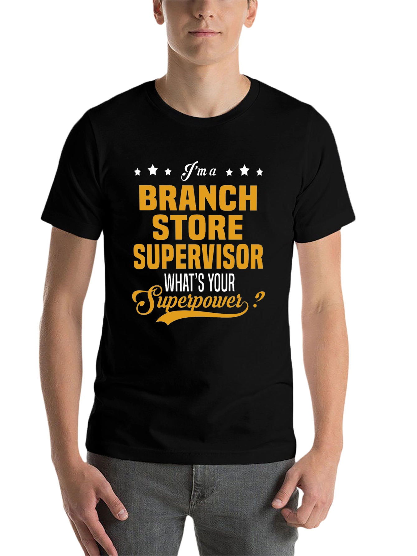 Black Branch Store Supervisor Superpower T-Shirt view 7