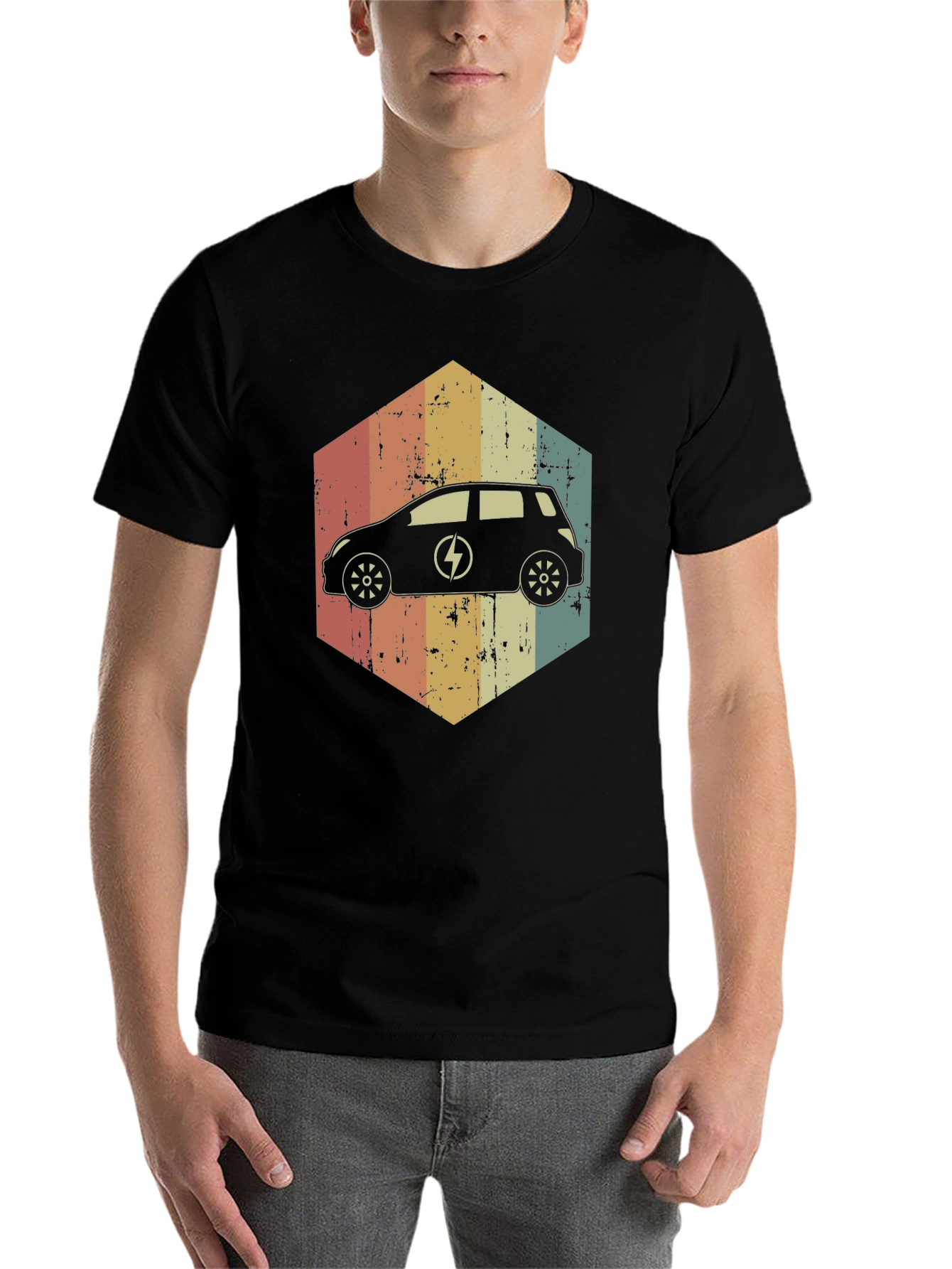 Electric Car Retro T-Shirt - Eco-Friendly Fashion - 7