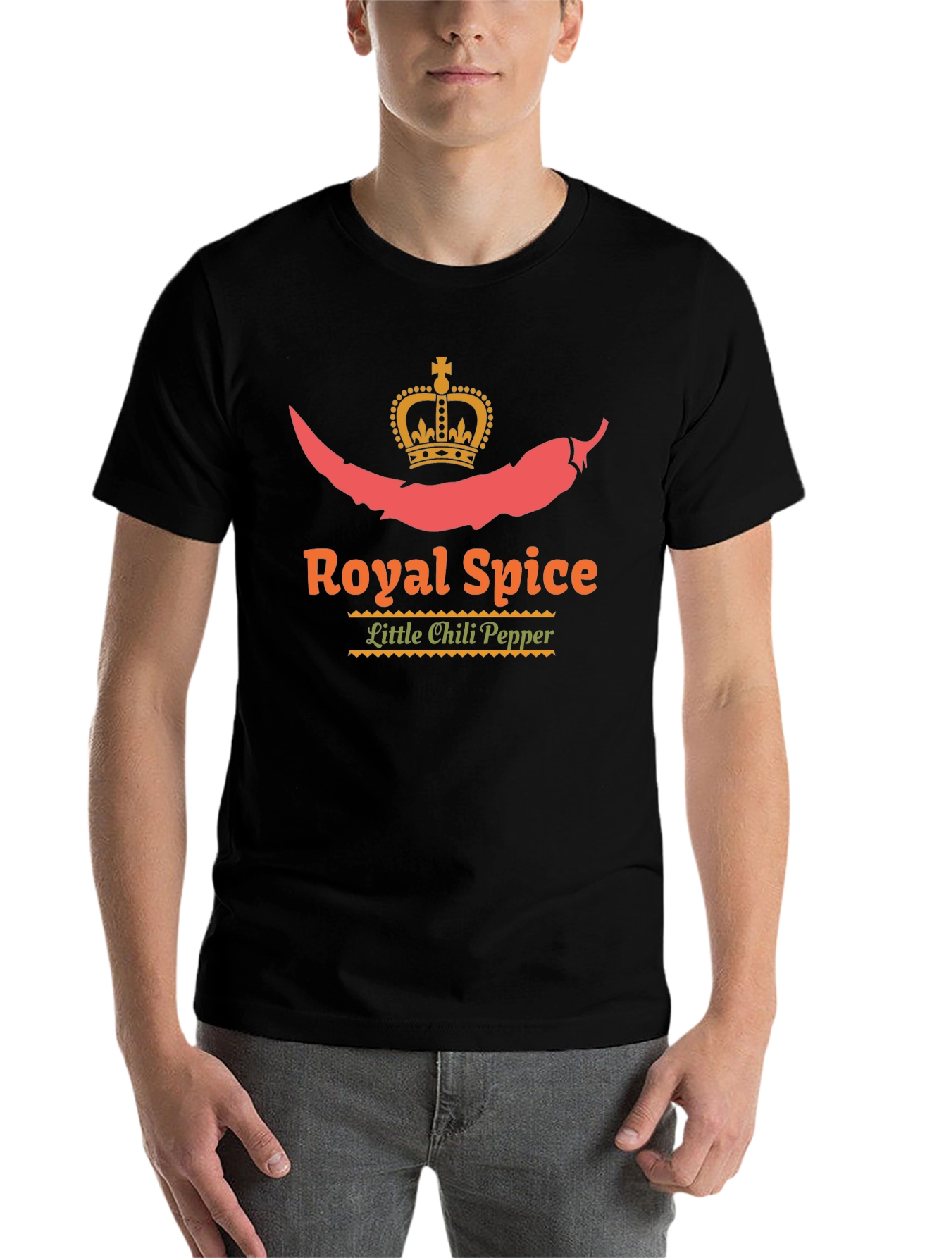 Black Royal Spice Chili Pepper Graphic Tee view 7