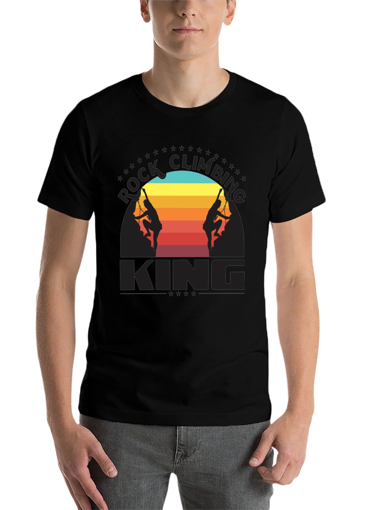 Black Rock Climbing King Graphic T-Shirt view 7