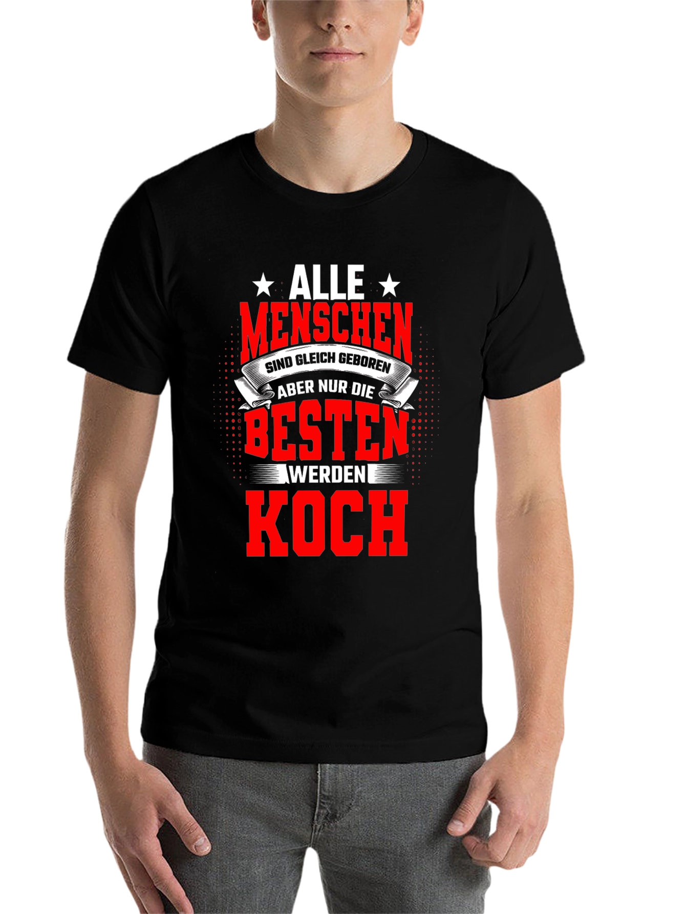 Black Alle Menschen Koch T-Shirt - Funny Chef Tee view 7