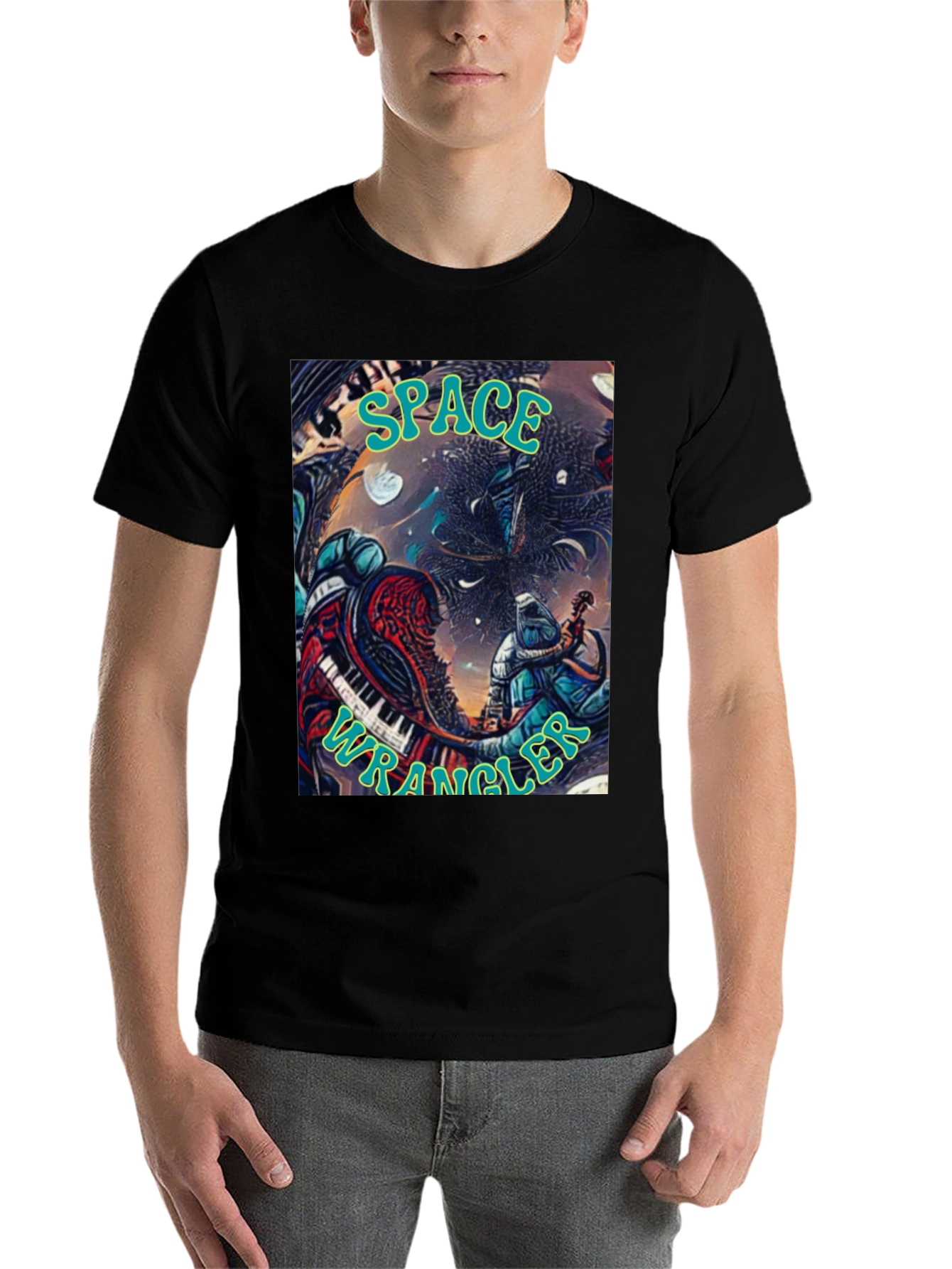 Black Space Wrangler Graphic T-Shirt view 7