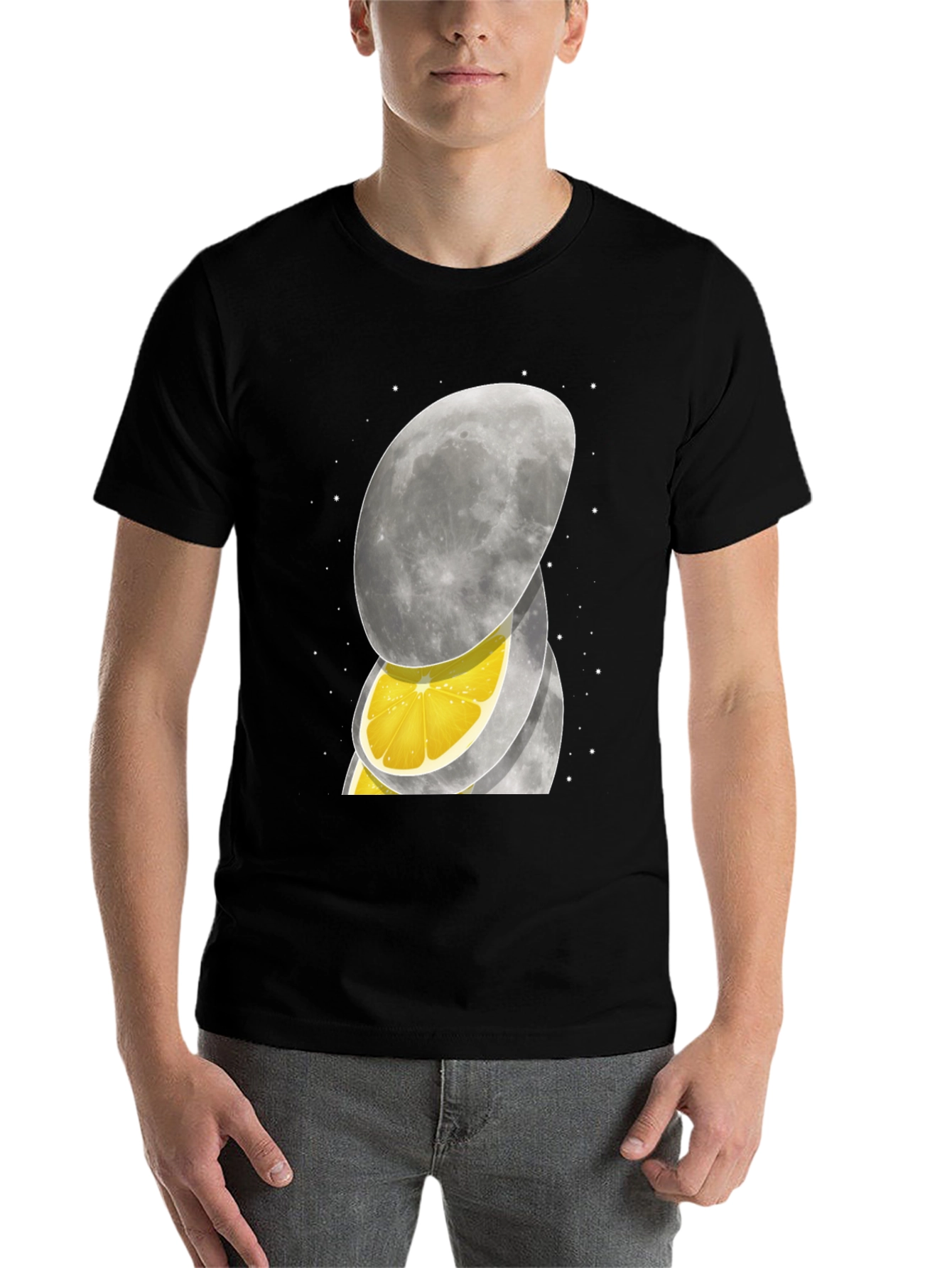 Black Lemon Moon Graphic Tee - Unique Design! view 7
