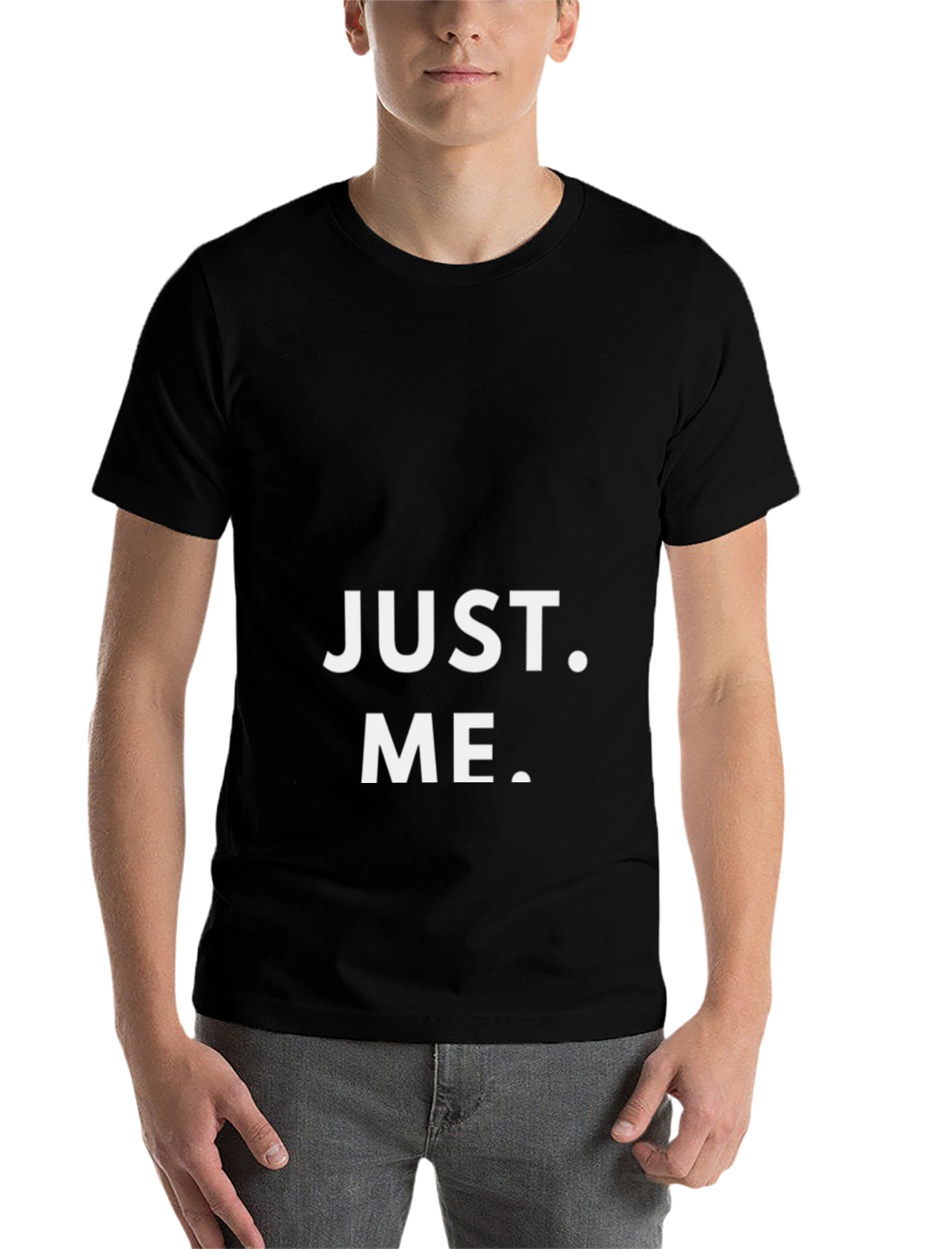 Black Just Me Graphic Print Black T-Shirt view 7