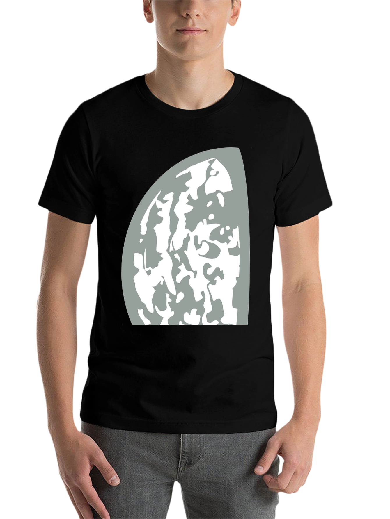 Black Abstract Graphic Tee - Stylish Comfort view 7