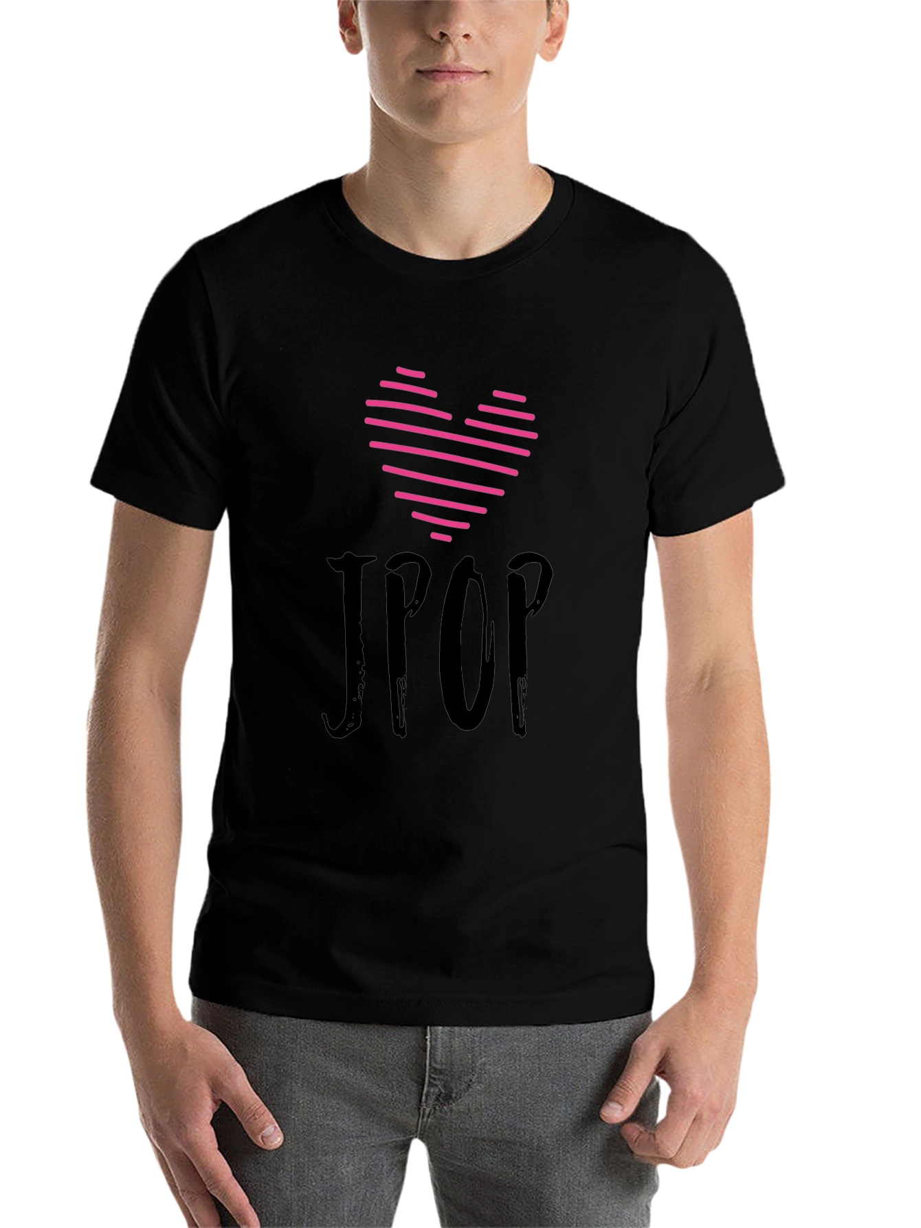 Black I Heart JPOP Tee - Stylish Graphic T-Shirt view 7