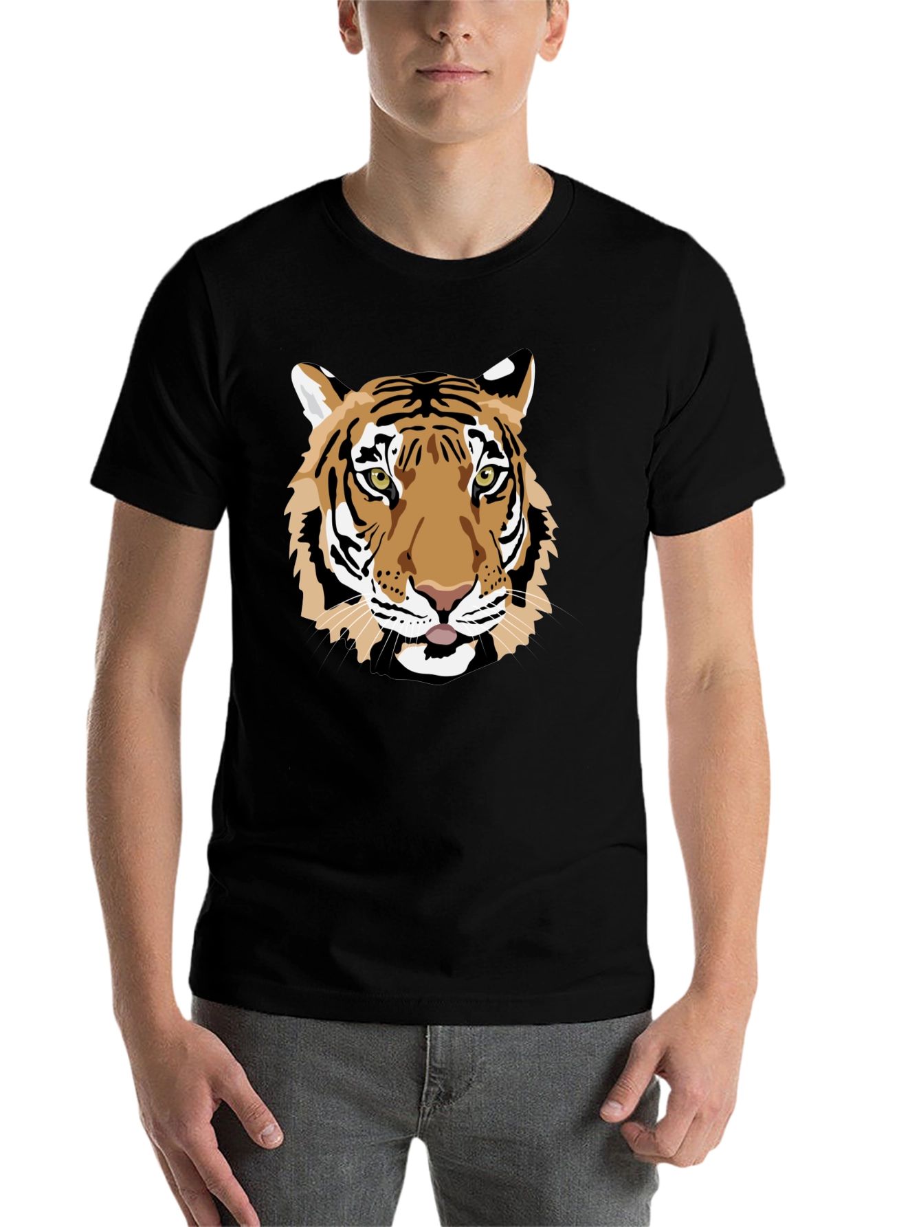 Black Tiger Graphic Black Tee view 7