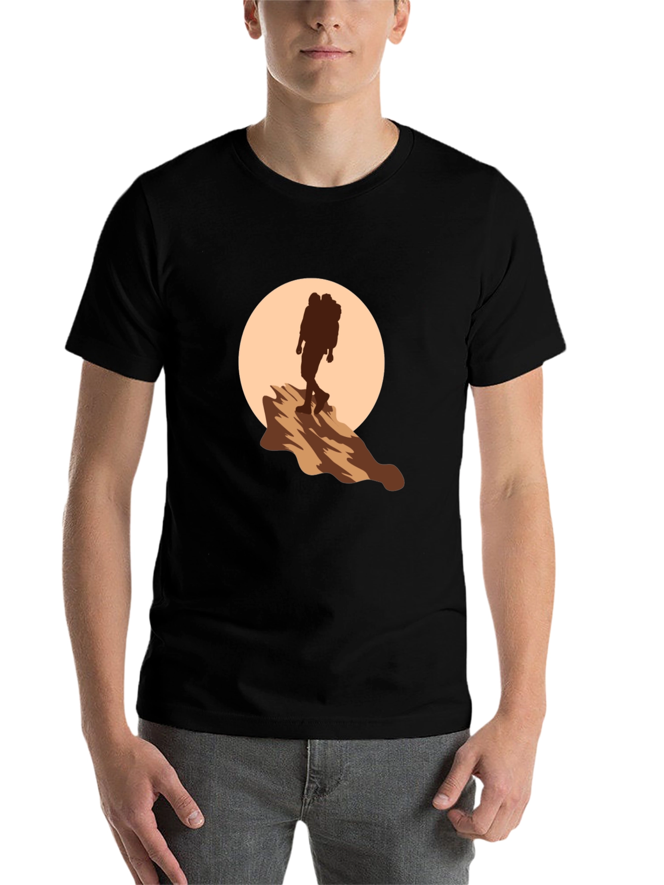 Black Hiking Silhouette Graphic Tee - Adventure Ready view 7