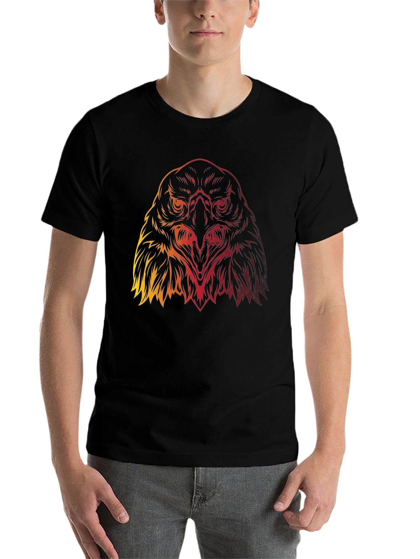 Black Eagle Graphic Tee - Men's Black T-Shirt view 7