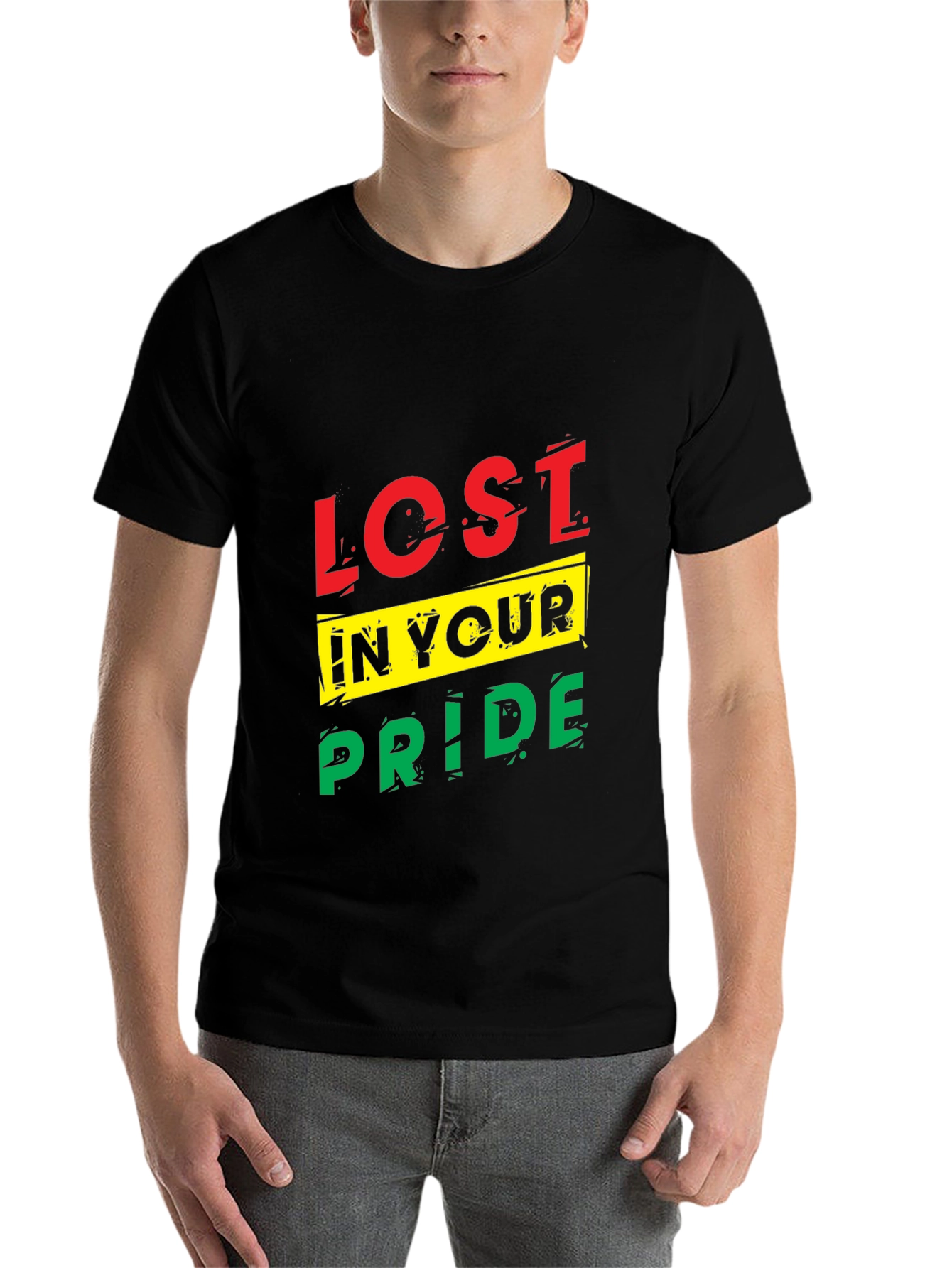 Black Lost In Your Pride Graphic T-Shirt - Black view 7