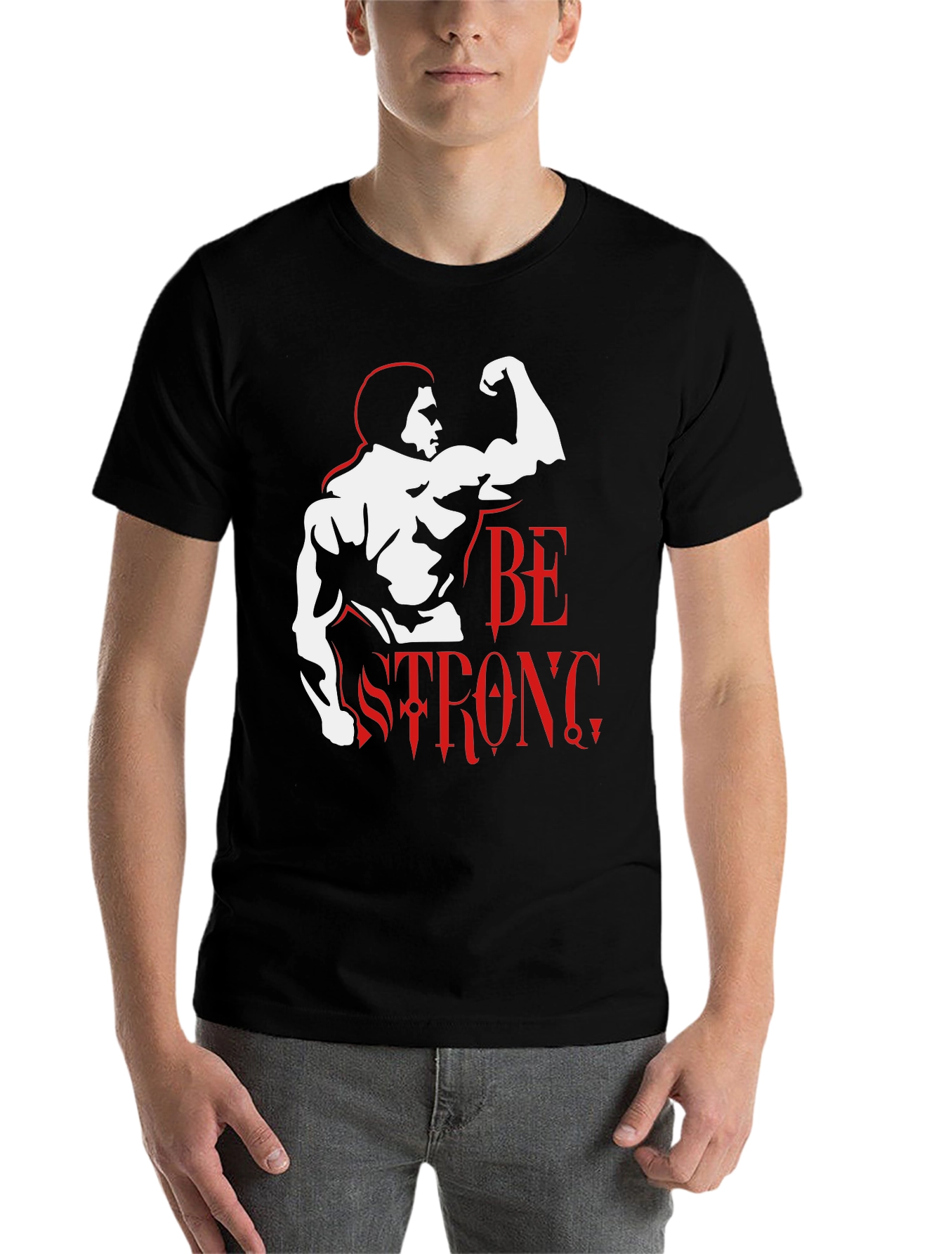 Black Be Strong Graphic T-Shirt - Black view 7