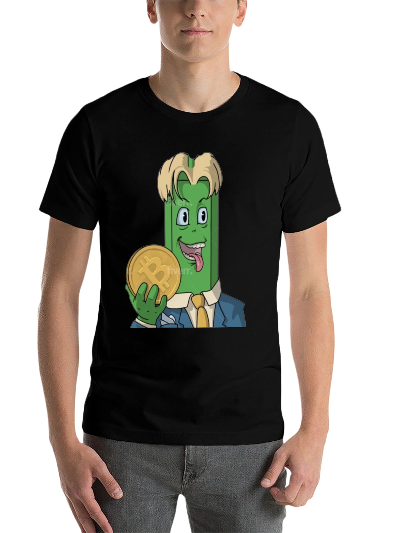 Black Crypto Celery Bitcoin T-Shirt view 7
