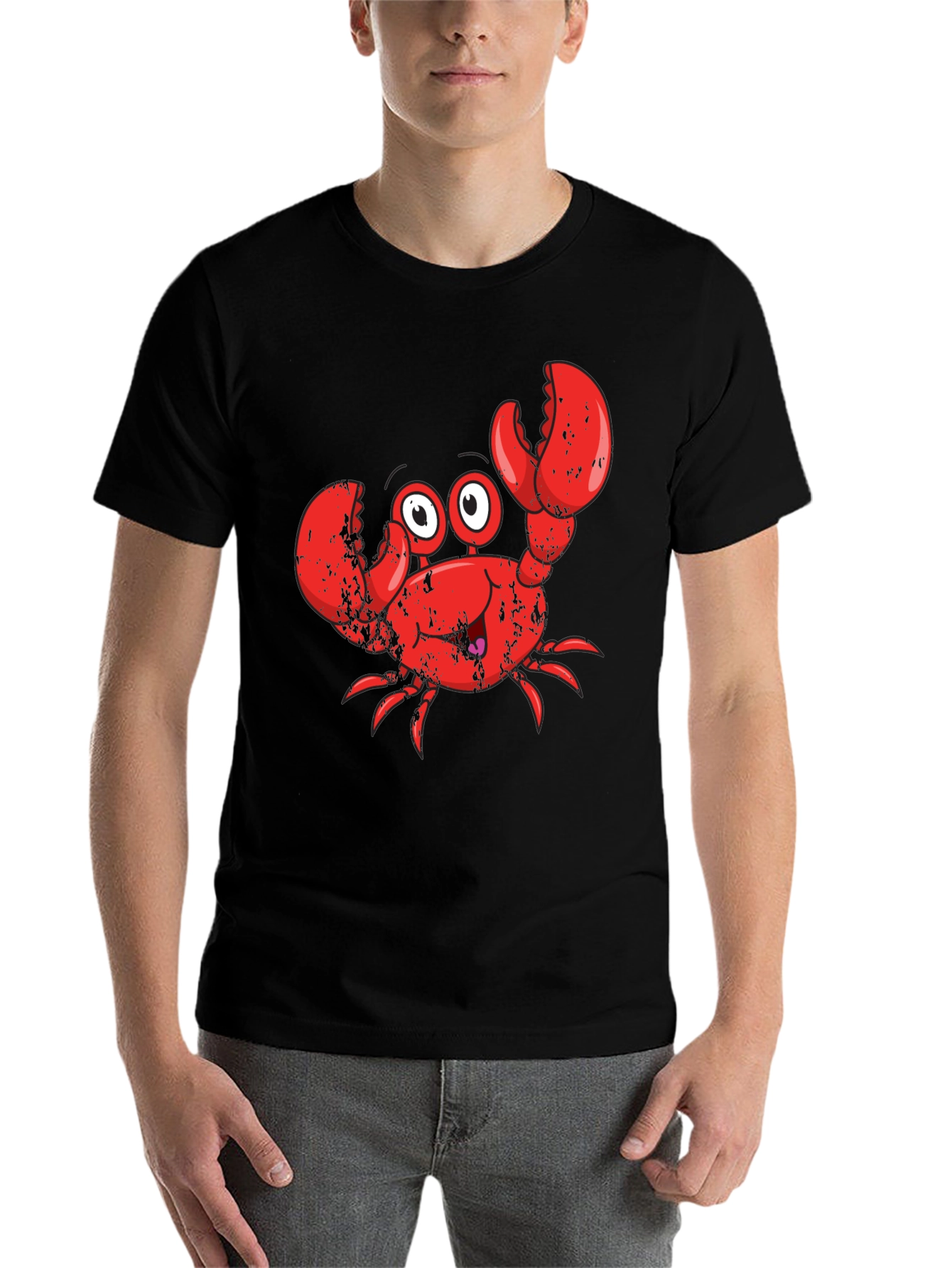 Black Crabby Character Black T-Shirt view 7