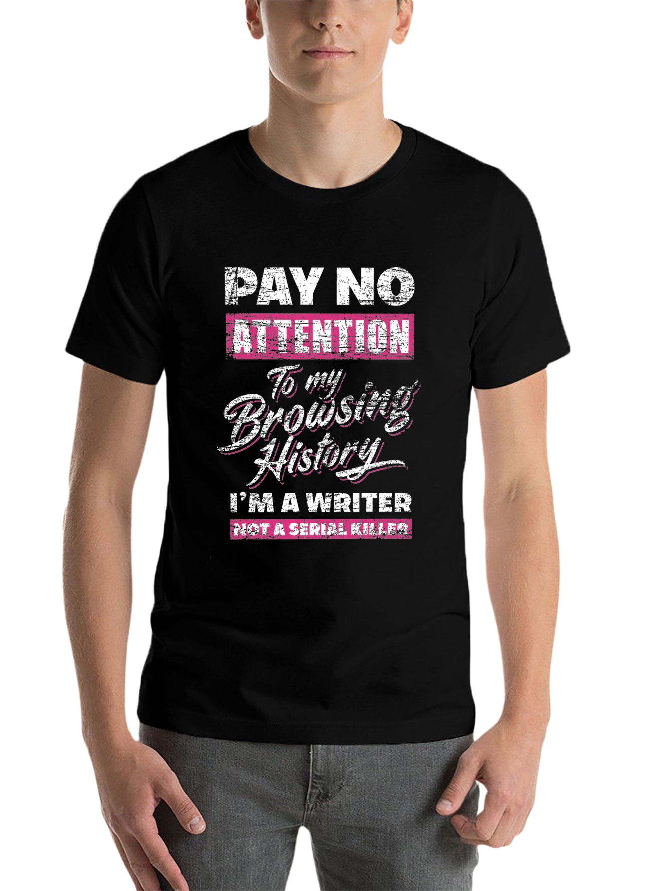 Black Writer Novelty Graphic Tee view 7