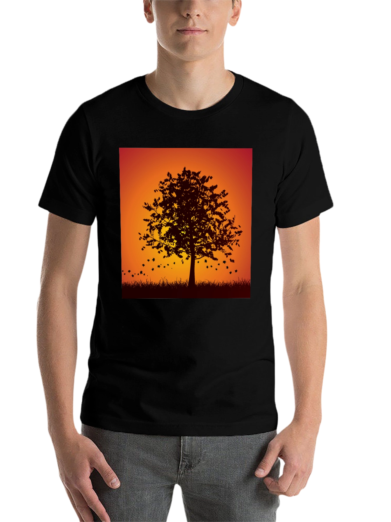 Black Autumn Tree Graphic Tee - Stylish Fall Design view 7