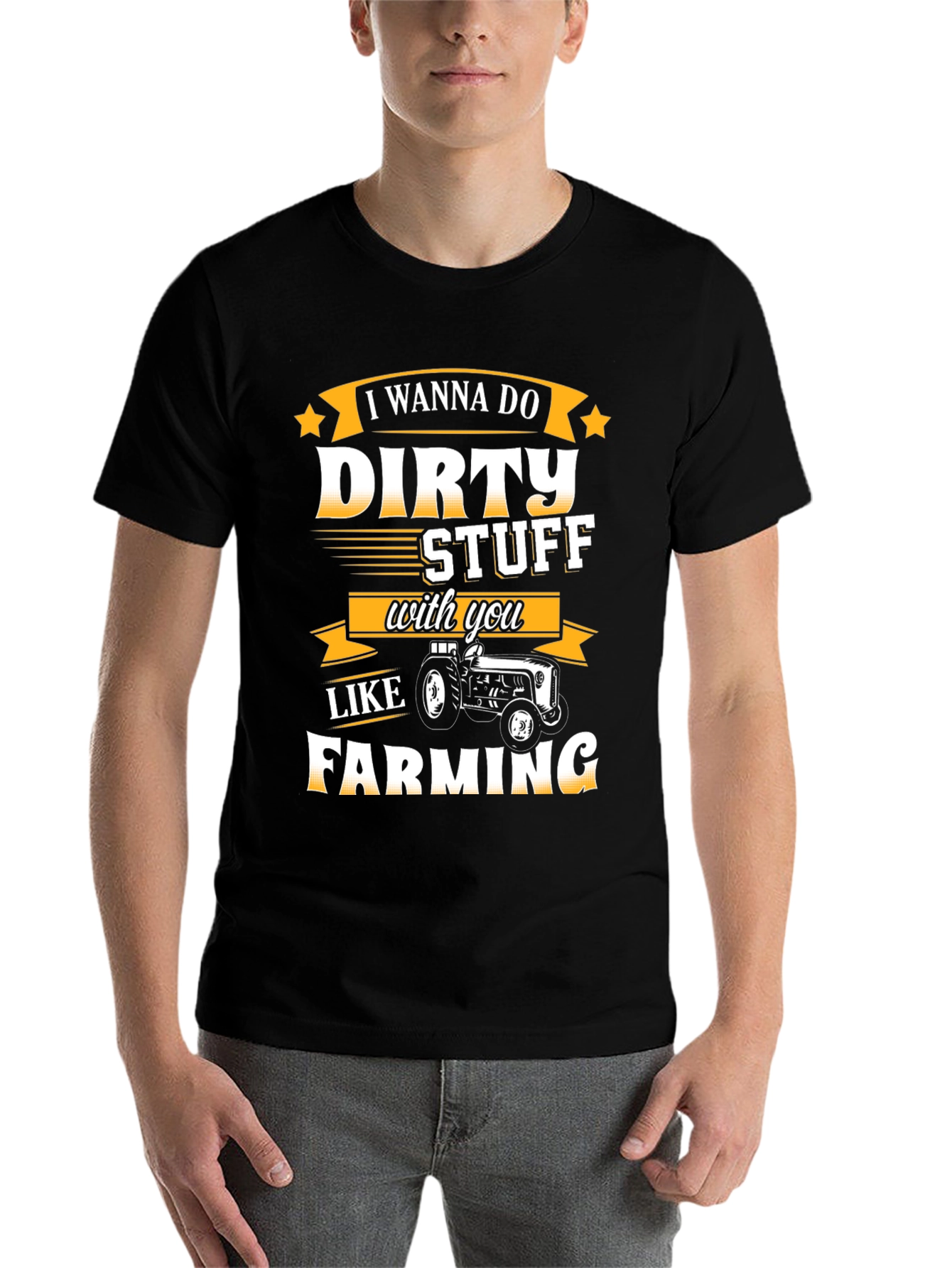 Black Dirty Stuff Farming T-Shirt view 7