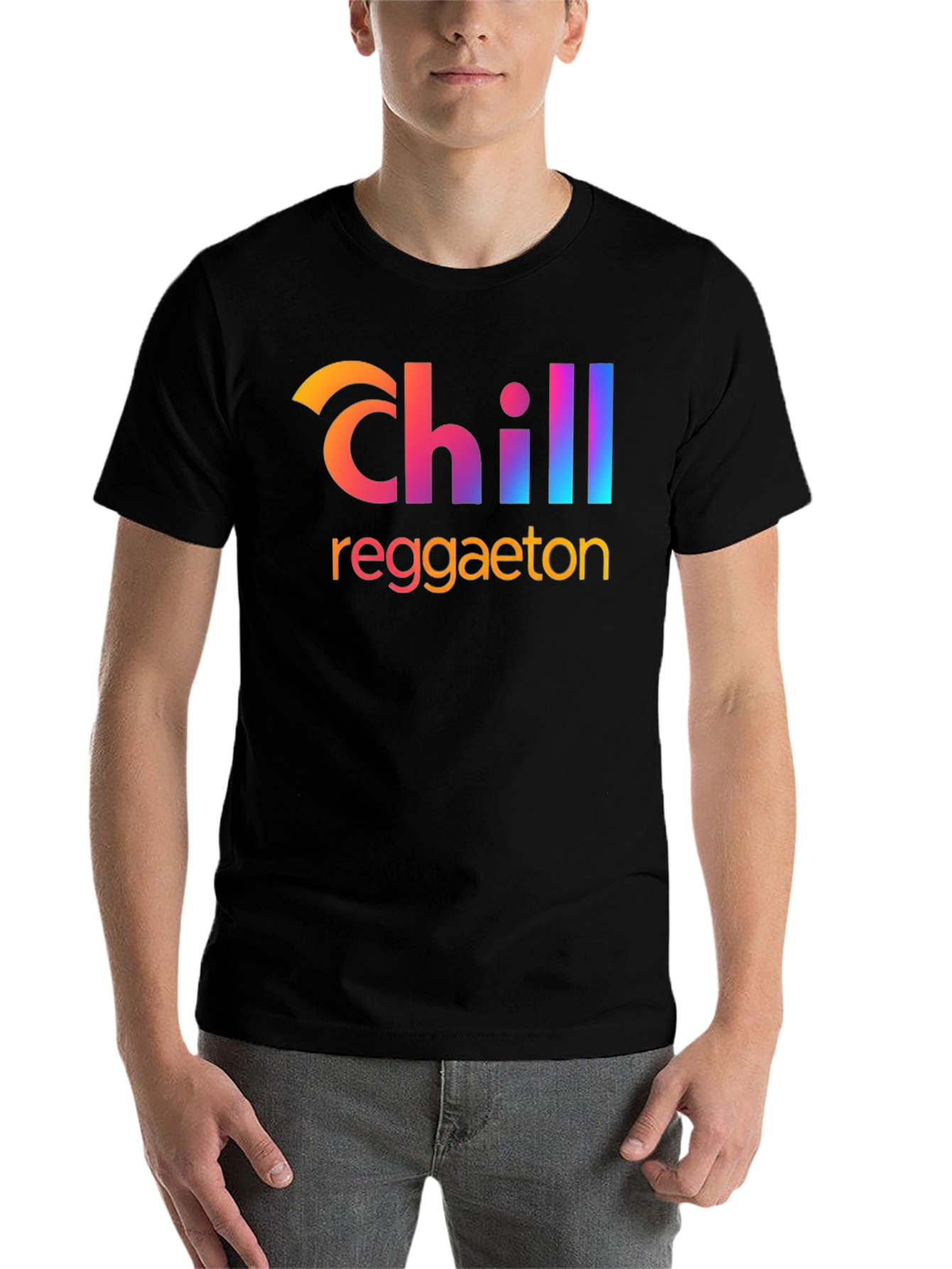 Black Chill Reggaeton Graphic T-Shirt view 7