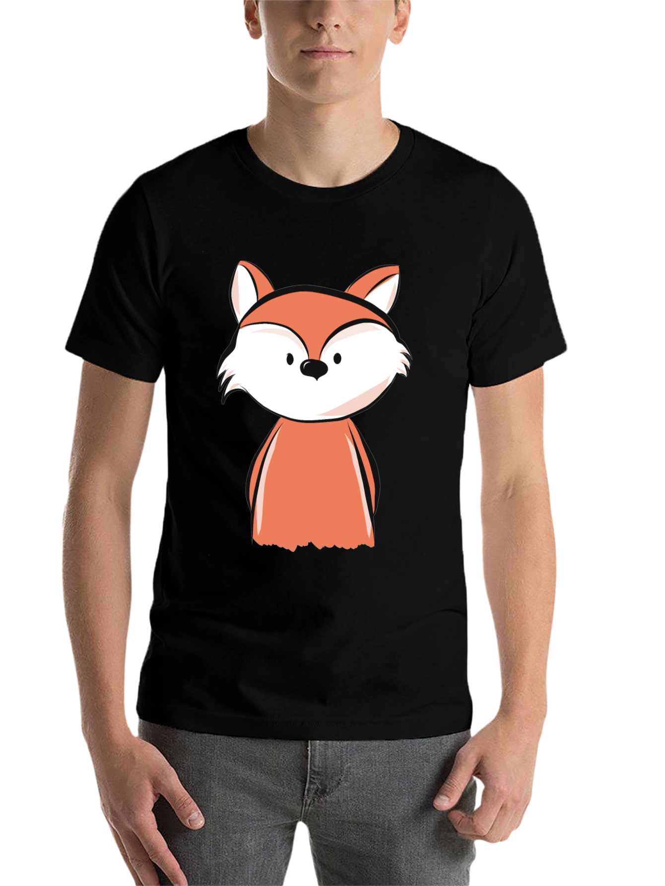 Black Fox Graphic Tee - Men's Black T-Shirt view 7