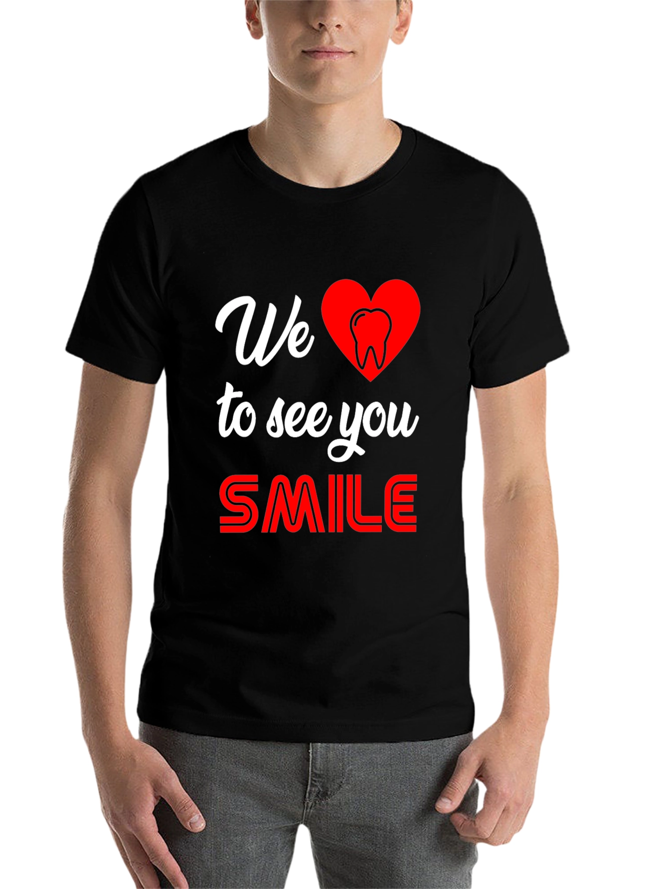 Black Dental Love Graphic T-Shirt - We Love to See You Smile view 7